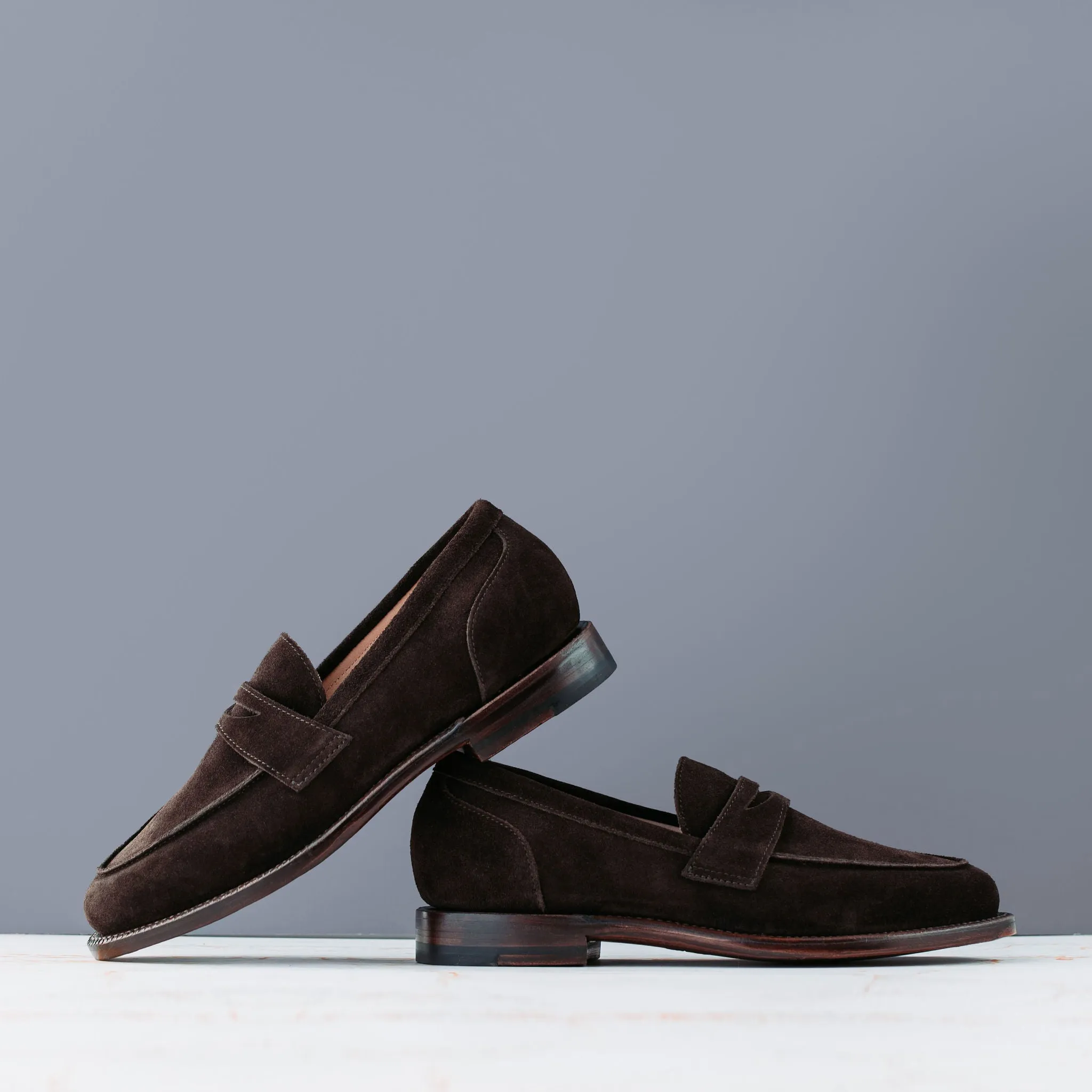 Clara Penny Loafer Espresso Suede Comfortable Casual Wear Firm Steps