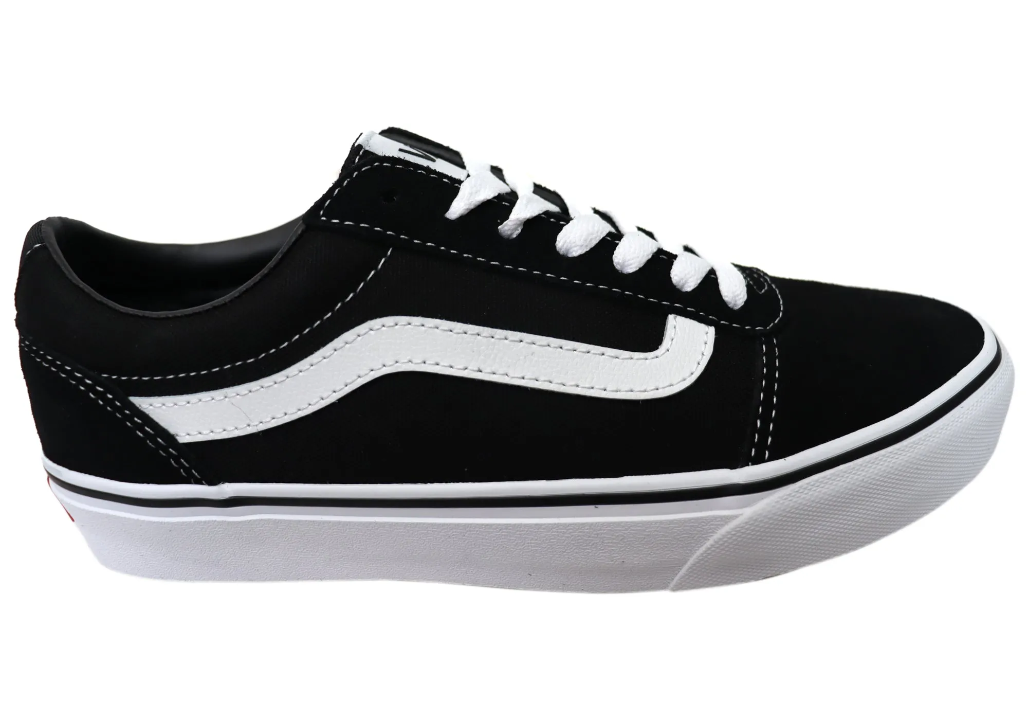 Skate Comfort Fit Urban Look Vans Mens Ward Comfortable Lace Up Sneakers
