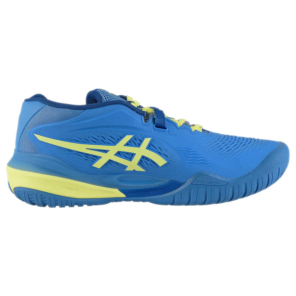 Asics Women's Gel-Resolution X - Blue Coast/Huddle Yellow mesh ventilation