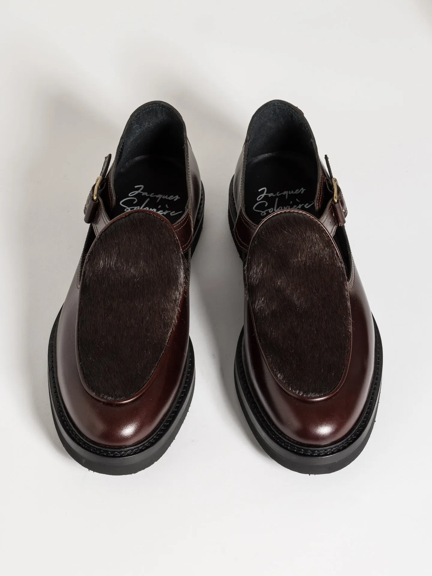 Supportive Cushioning JO HAIRY CALF DARK BROWN