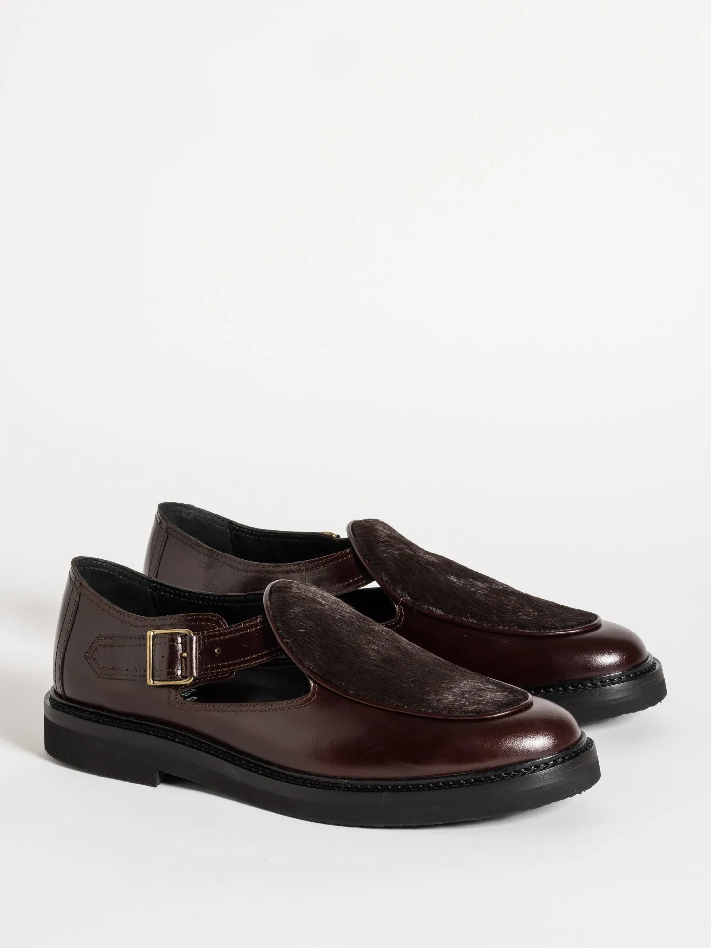 JO HAIRY CALF DARK BROWN Fashionable Comfort