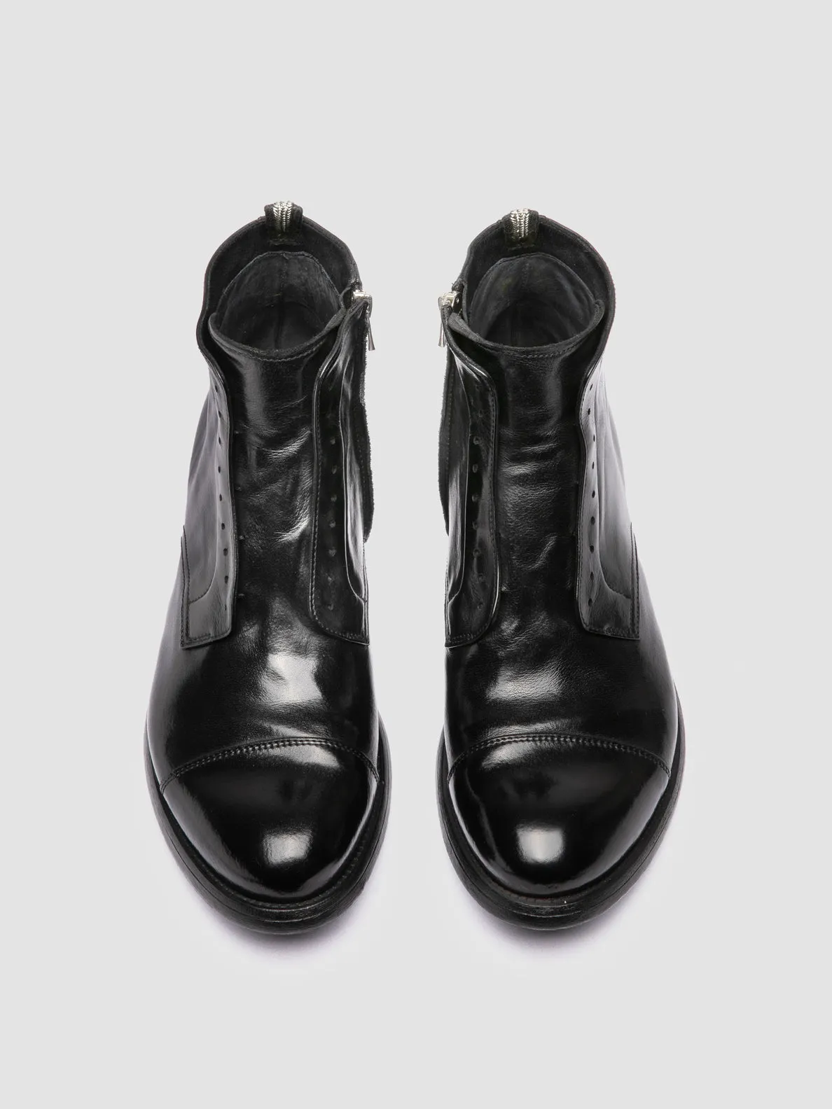HIVE 005 - Black Leather Zipped Boots On The Move
