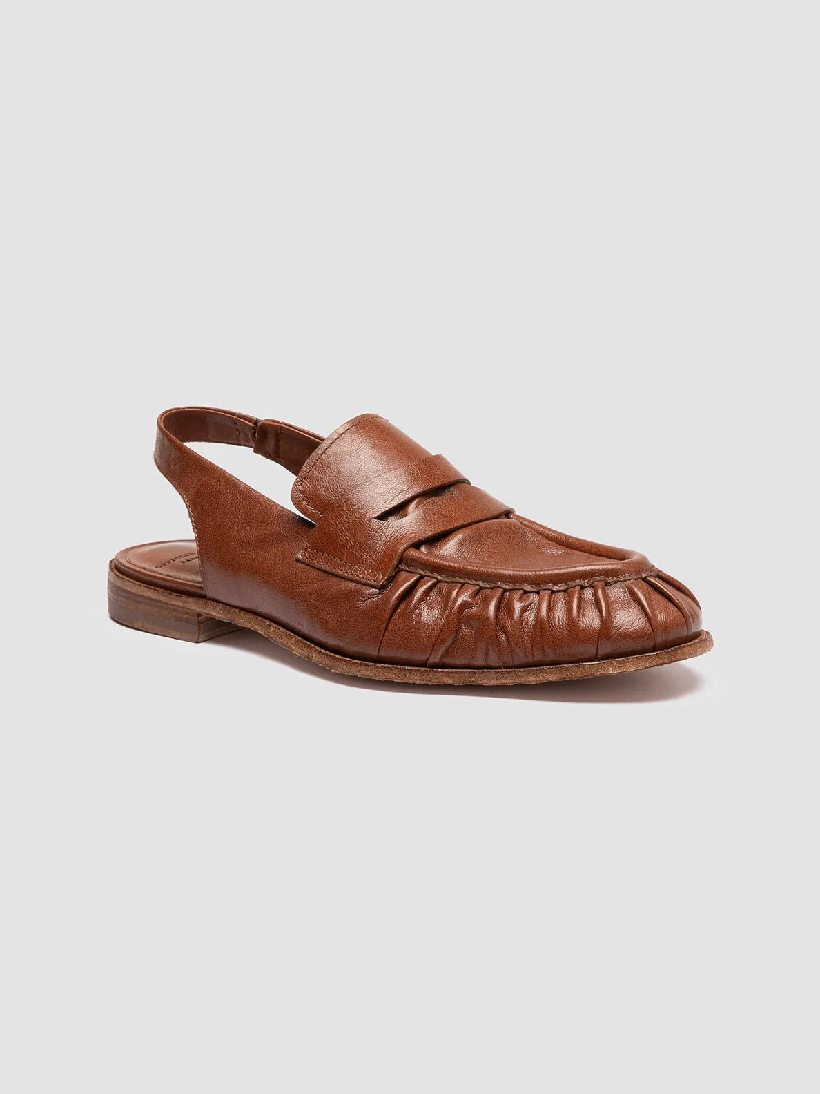 Ultra light SOLITUDE 102 - Brown Leather Slingback Sandals