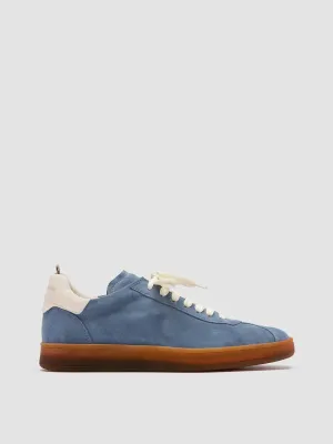Grass Hike Sport Inspired DESTINY 101 - Blue Leather and Suede Sneakers