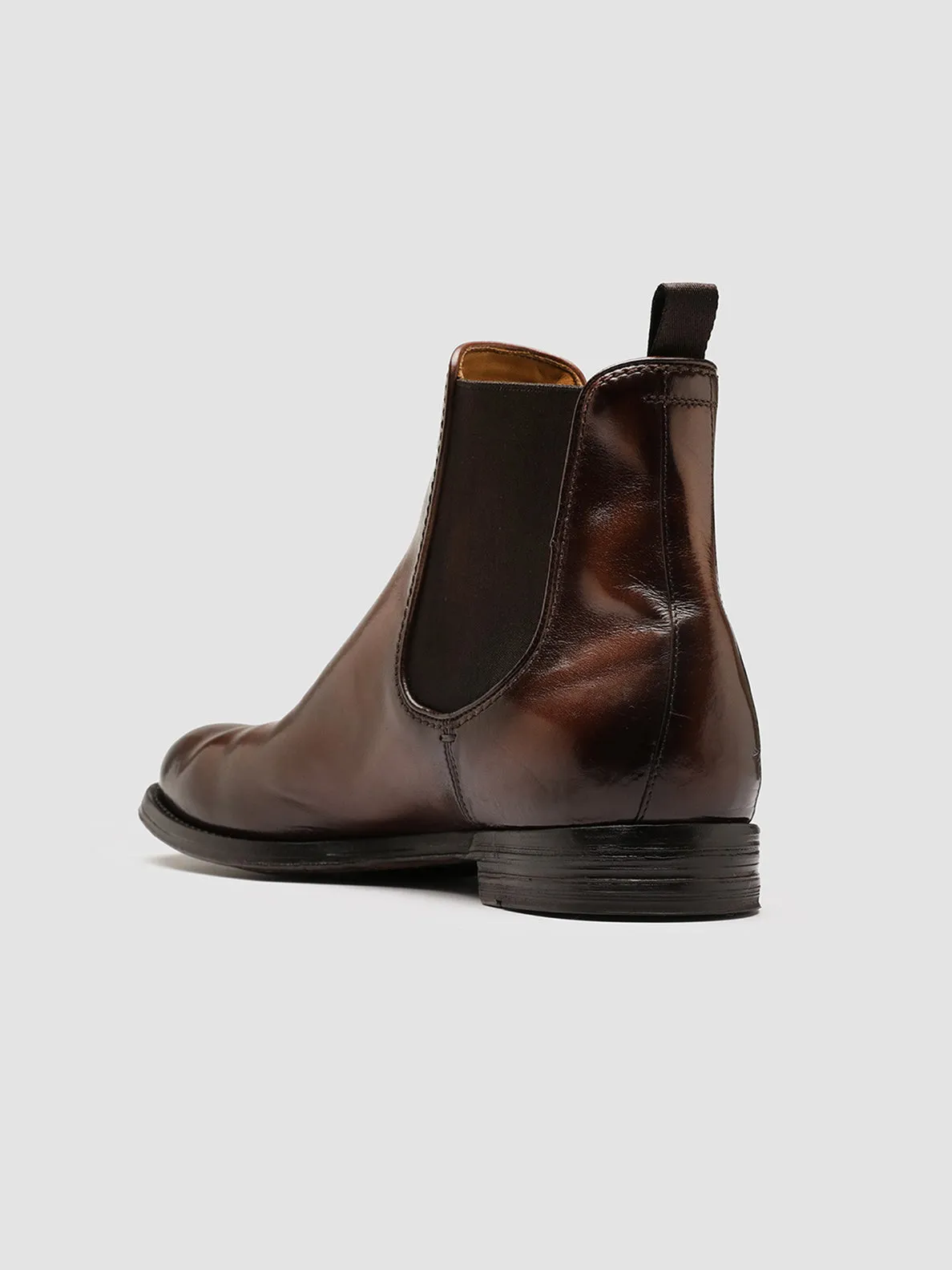ANATOMIA 083 - Brown Leather Chelsea Boots Streamlined silhouette