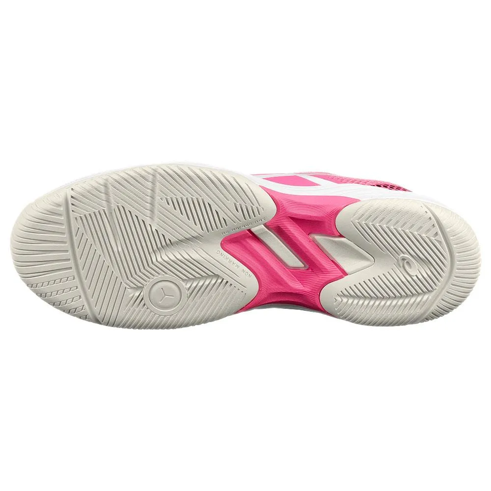 Rubberized Finish stretchy design Asics Women's Gel-Game 9 - Pickleball - Hot Pink/White