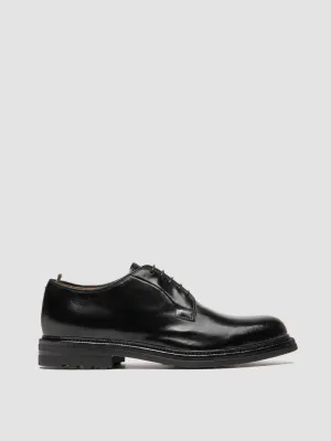 Neutral Finish ASTON FLEXI 001 - Black Leather Derby Shoes