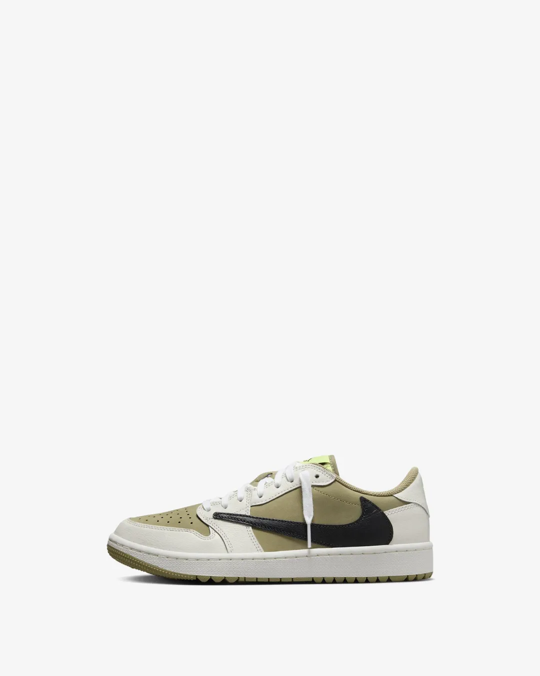 Ultimate Comfort Air Jordan 1 Retro Low Golf Travis Scott 'Neutral Olive White' Sneakers