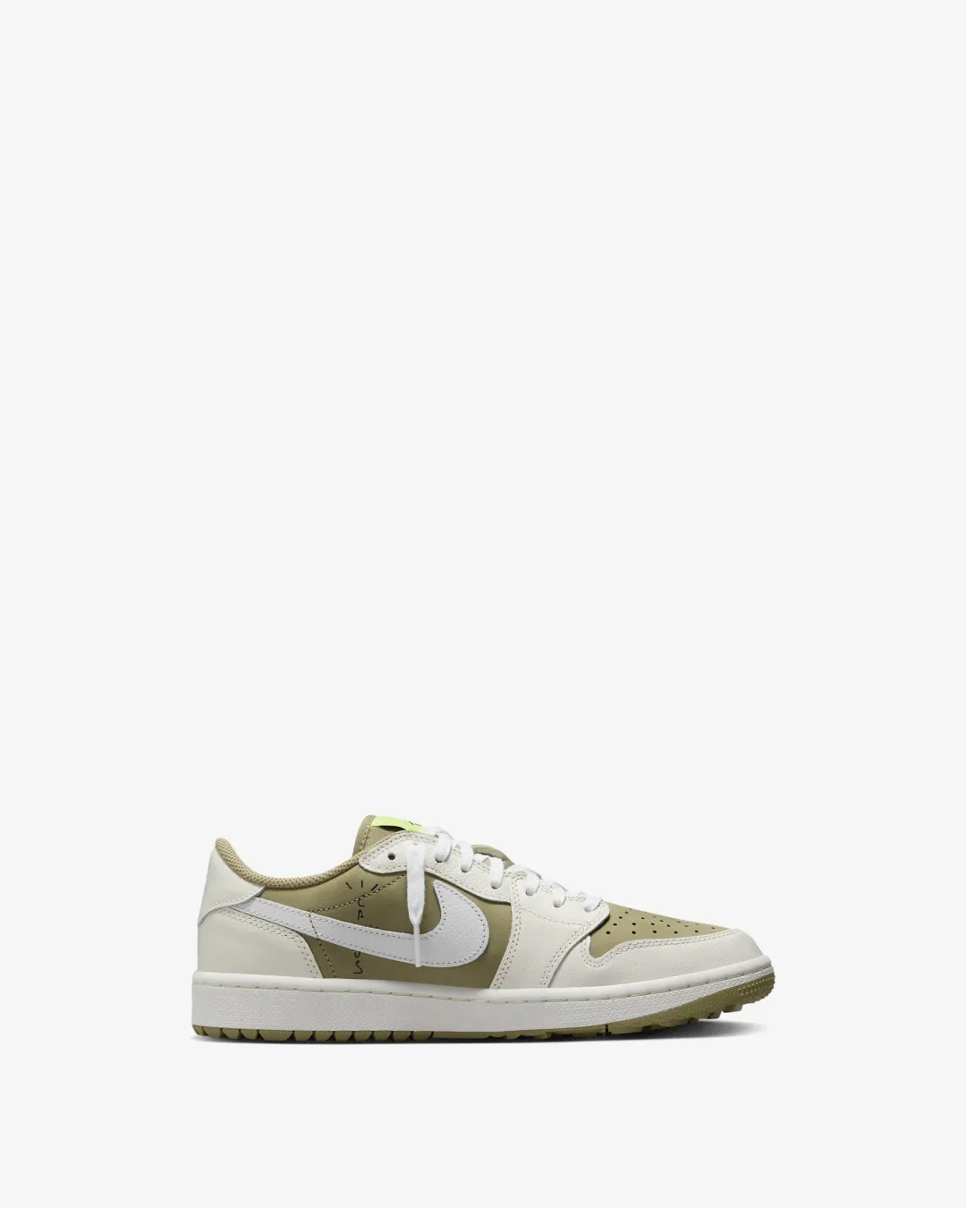 trail - runner youth sizes Air Jordan 1 Retro Low Golf Travis Scott 'Neutral Olive White' Sneakers