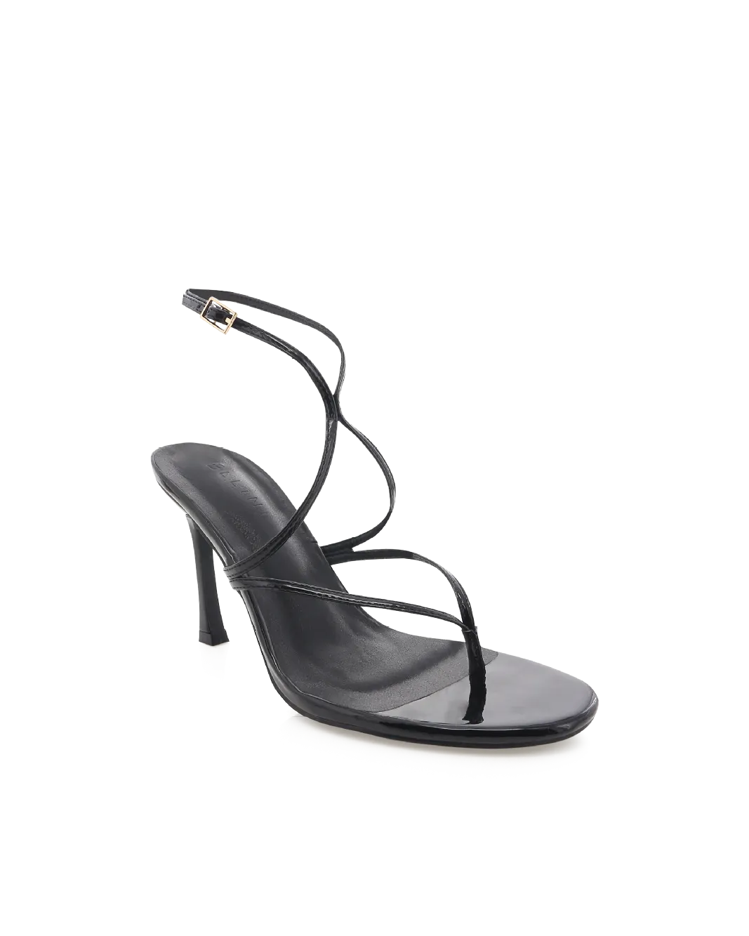 Beach Wedding Heels ASTRA - BLACK PATENT