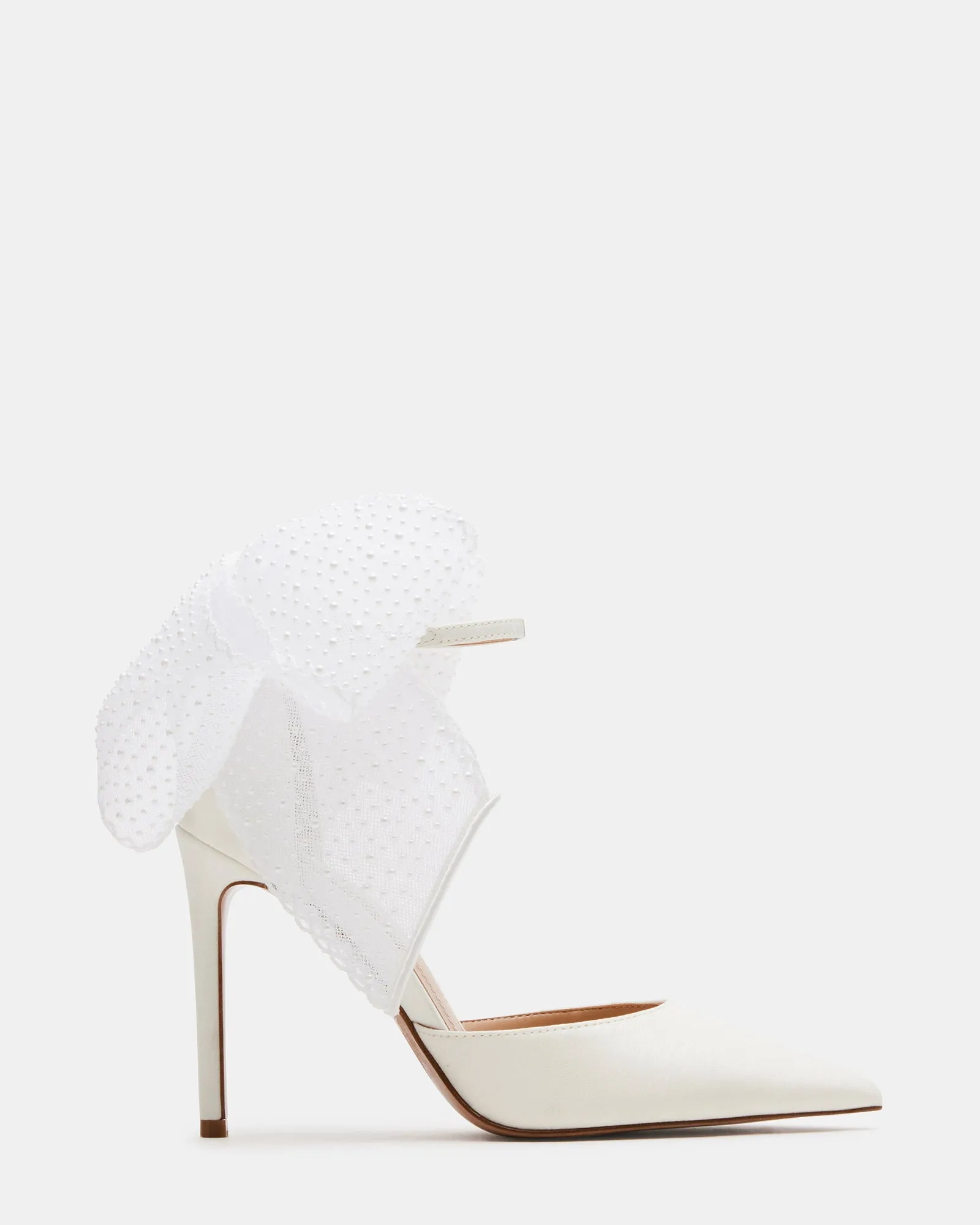 Breathable Design Summer Wedding Heels TIMELESS IVORY SATIN