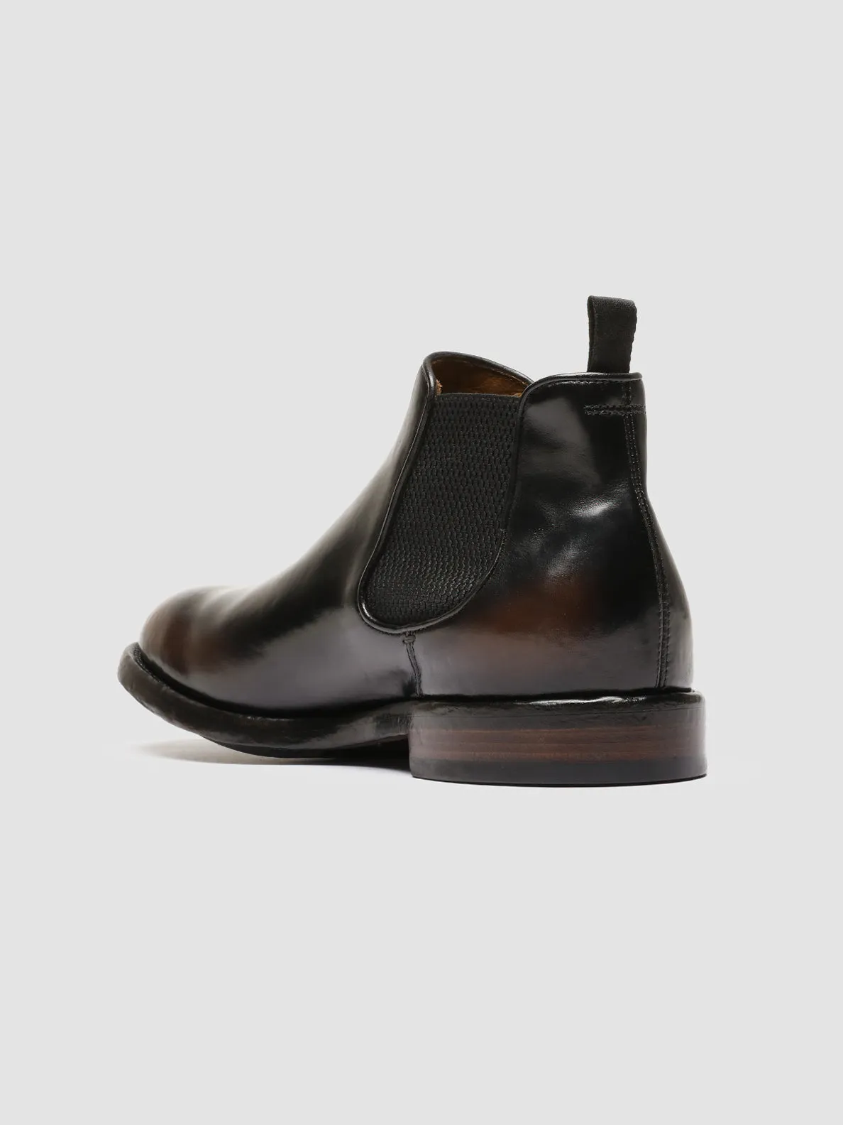 TEMPLE 008 - Brown Leather Chelsea Boots All-day lining Street Flex