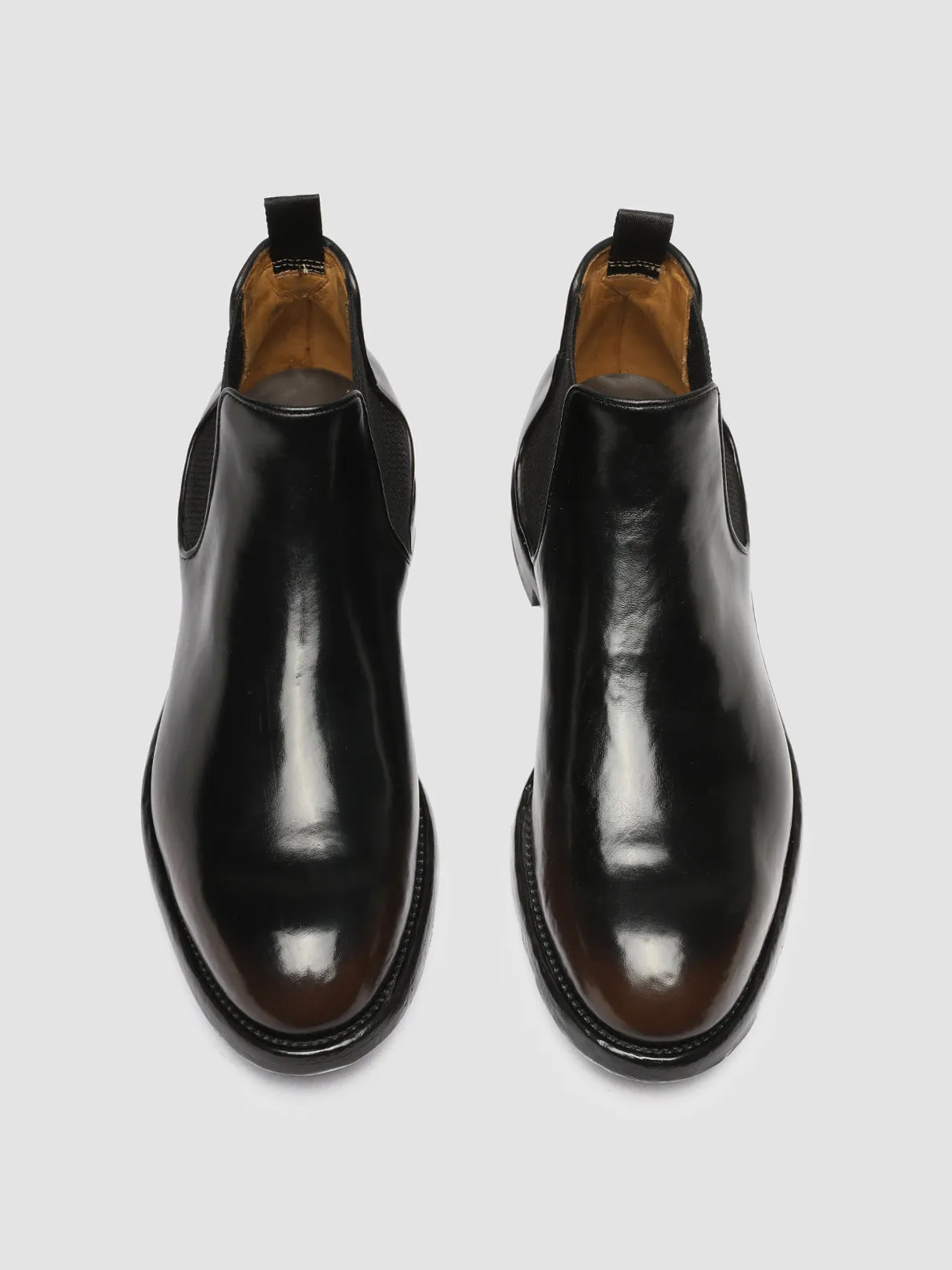 TEMPLE 008 - Brown Leather Chelsea Boots Walking Comfort Lightweight Comfort