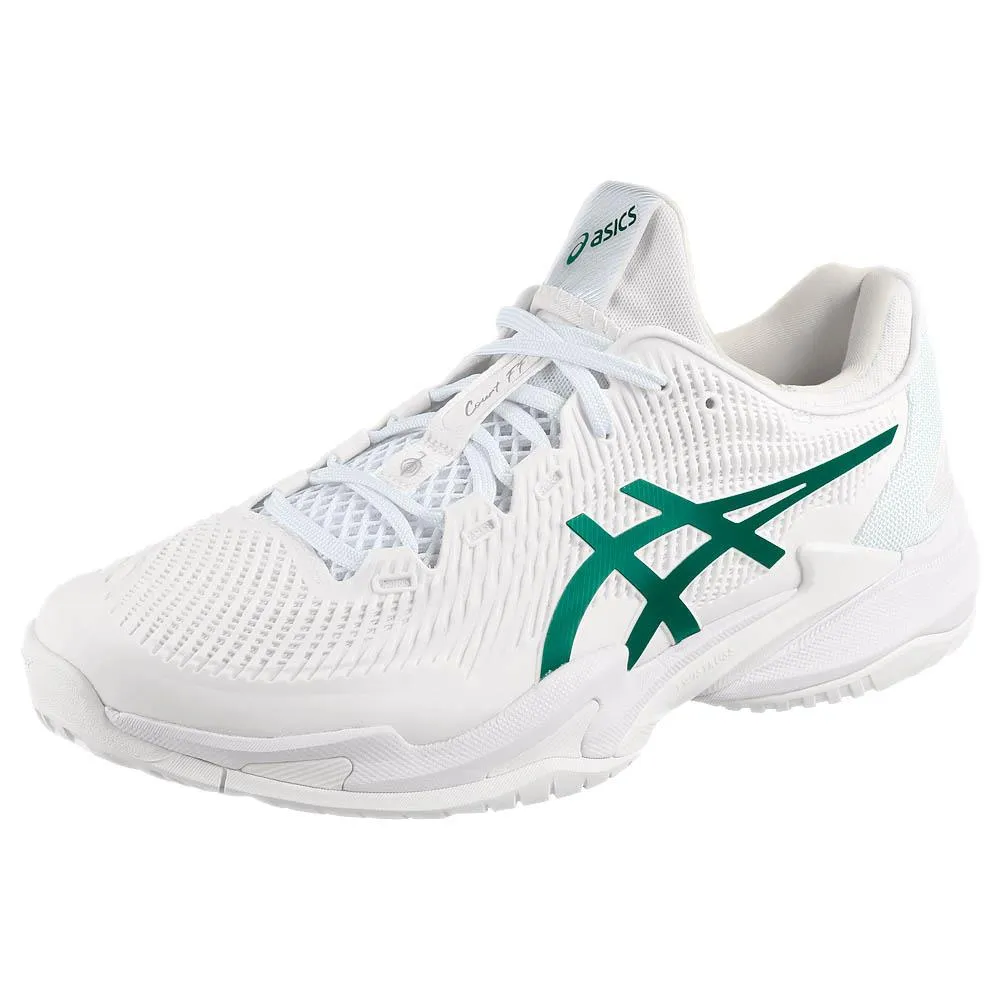 Asics Men's Court FF 3 Novak - White/Pitch Green High Function Running Ease