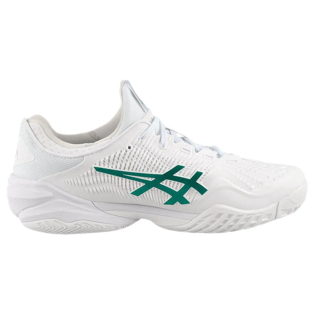 Agility Step Active Mode Asics Men's Court FF 3 Novak - White/Pitch Green