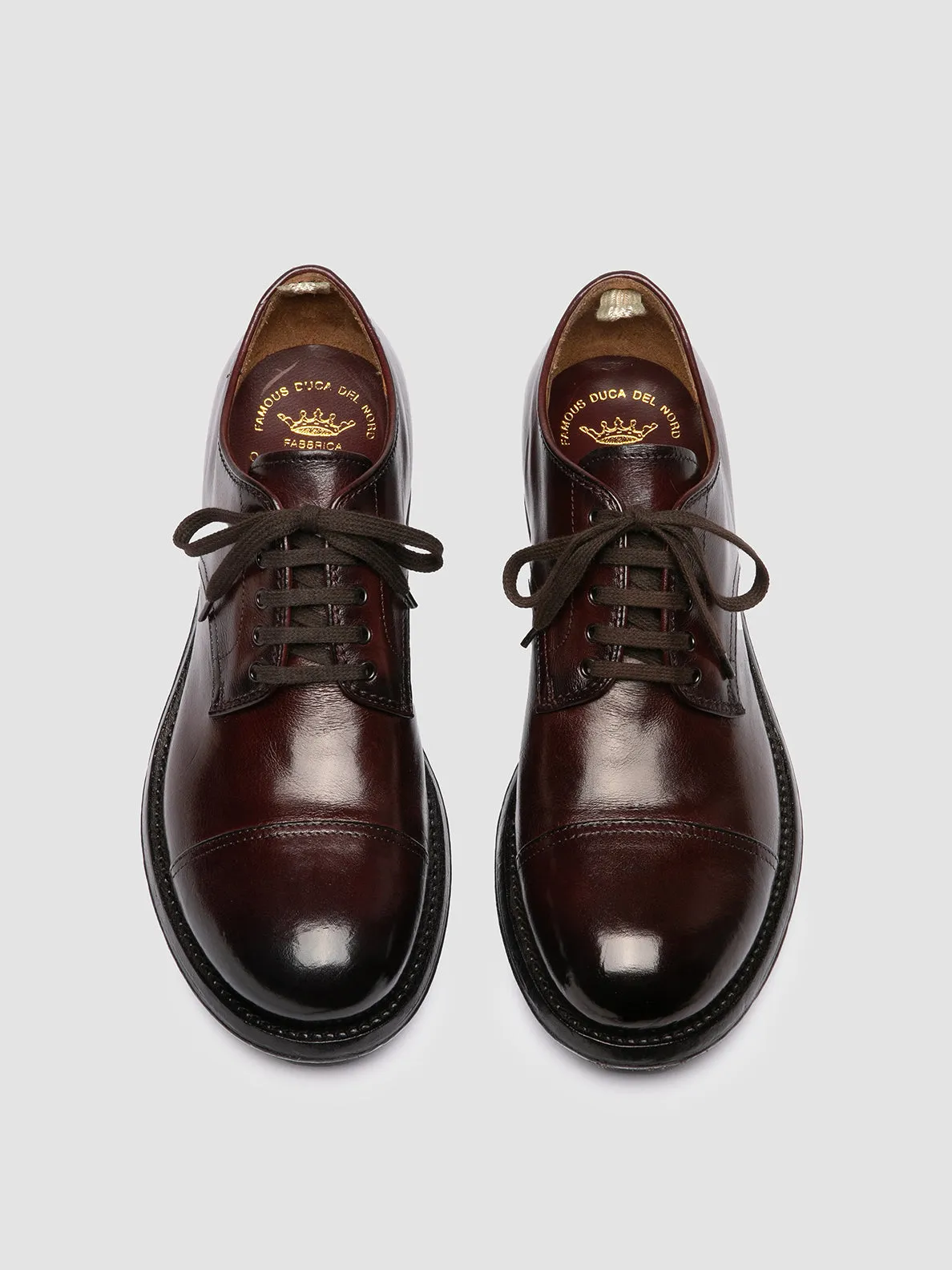 Travel Ready Shoes Professional Footwear ADMIRAL 008 - Burgundy Leather Derby Shoes