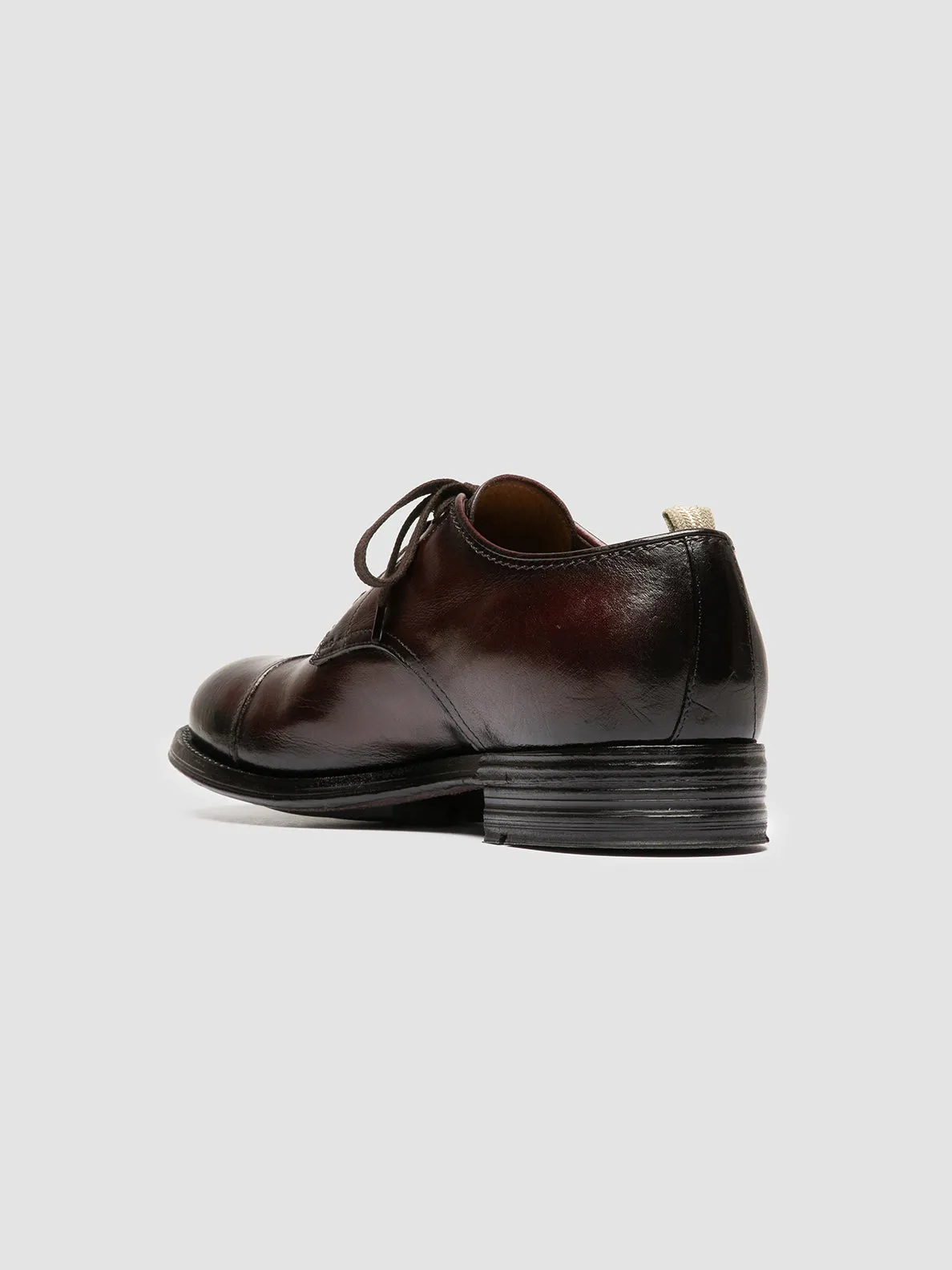 ADMIRAL 008 - Burgundy Leather Derby Shoes Enhanced Cushioning