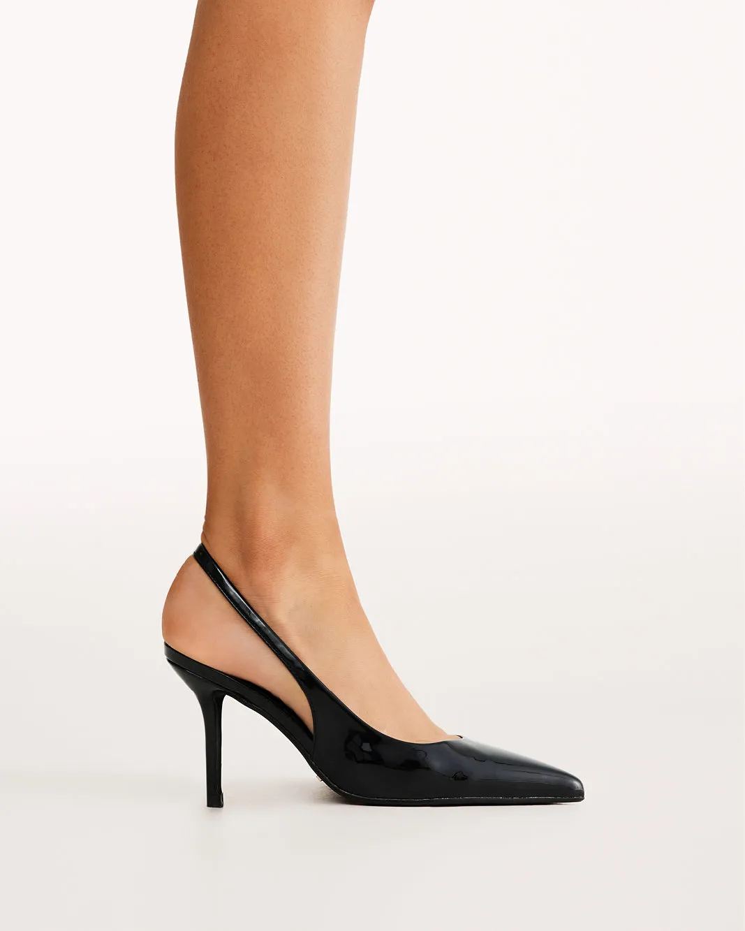 Lace-Up Heels Court BLONDIE - BLACK PATENT
