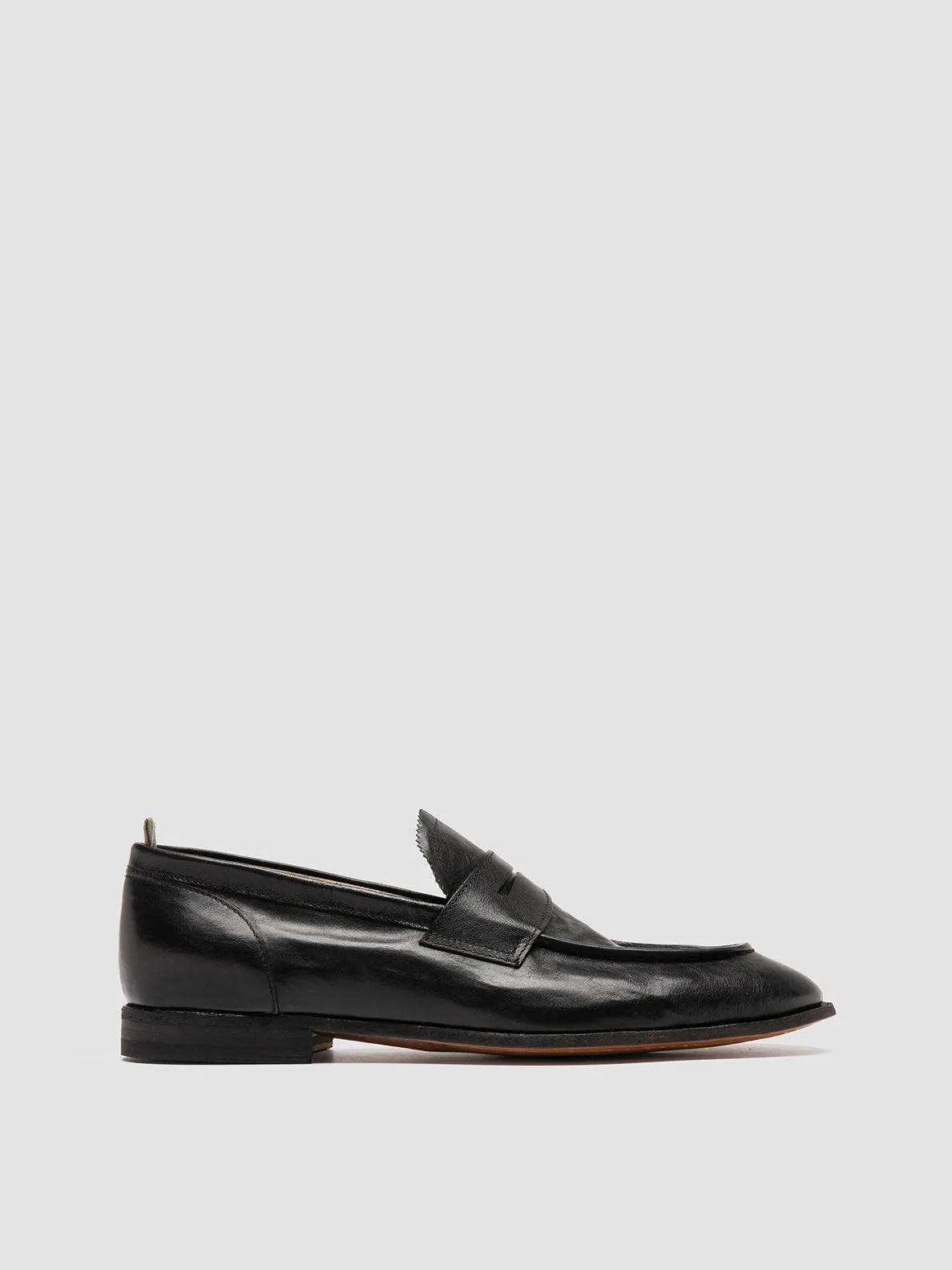 SOLITUDE 001 - Black Leather Penny Loafers Sport Utility