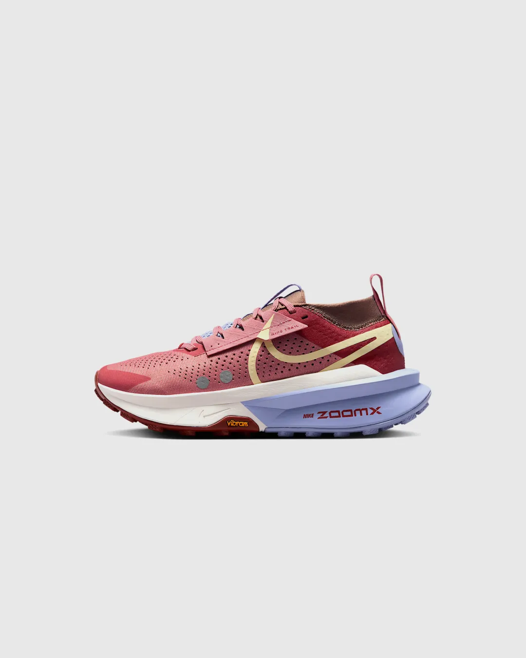 Nike Zegama 2 Trail Running Shoe in Red Stardust/Mars Stone/Lilac Ice/Alabaster Daily Essential Knitted Warm