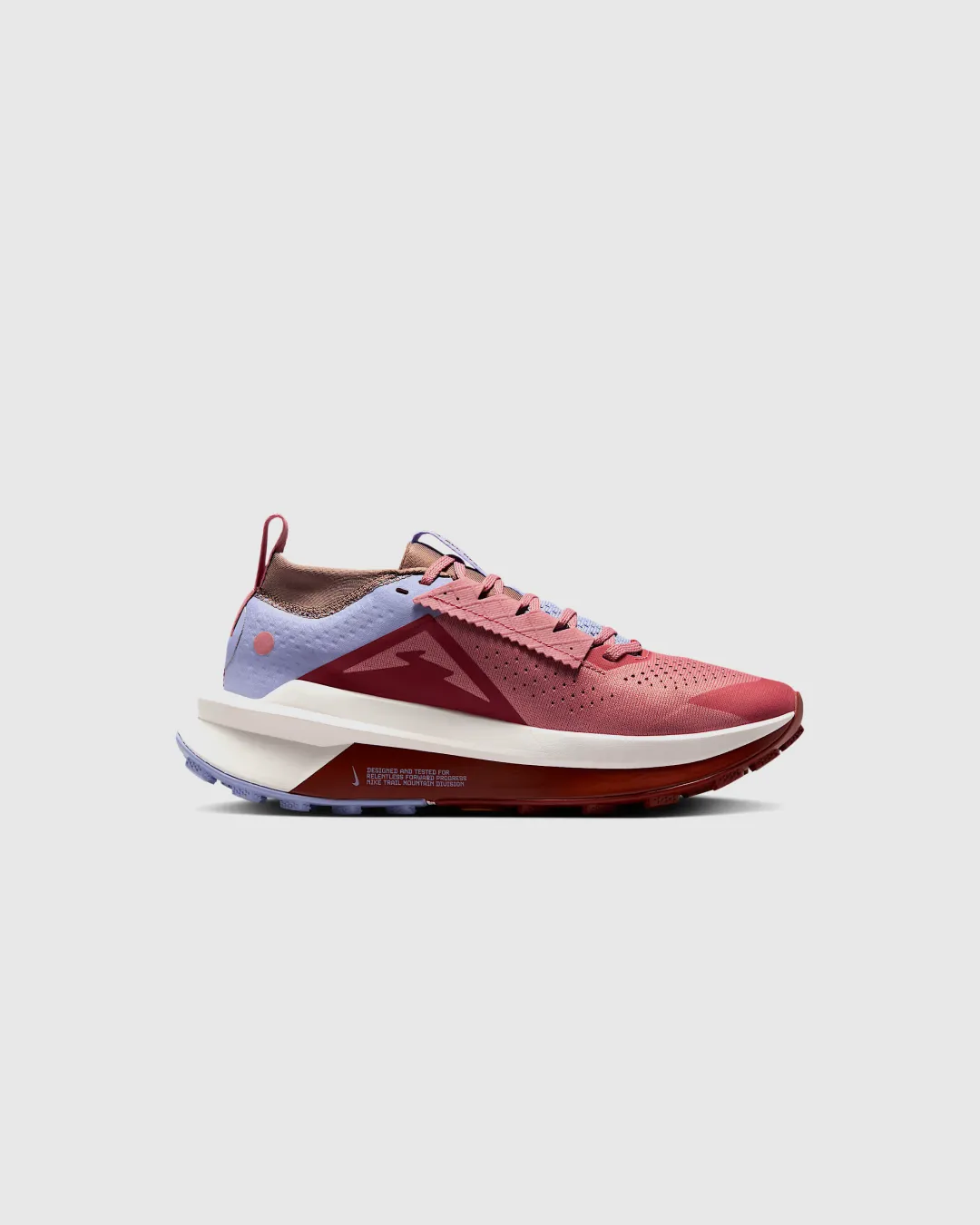 Nike Zegama 2 Trail Running Shoe in Red Stardust/Mars Stone/Lilac Ice/Alabaster durable nylon shoes