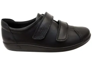 School Style Height Plus ECCO Soft 2.0 Womens Adjustable Straps Leather Walking Shoes