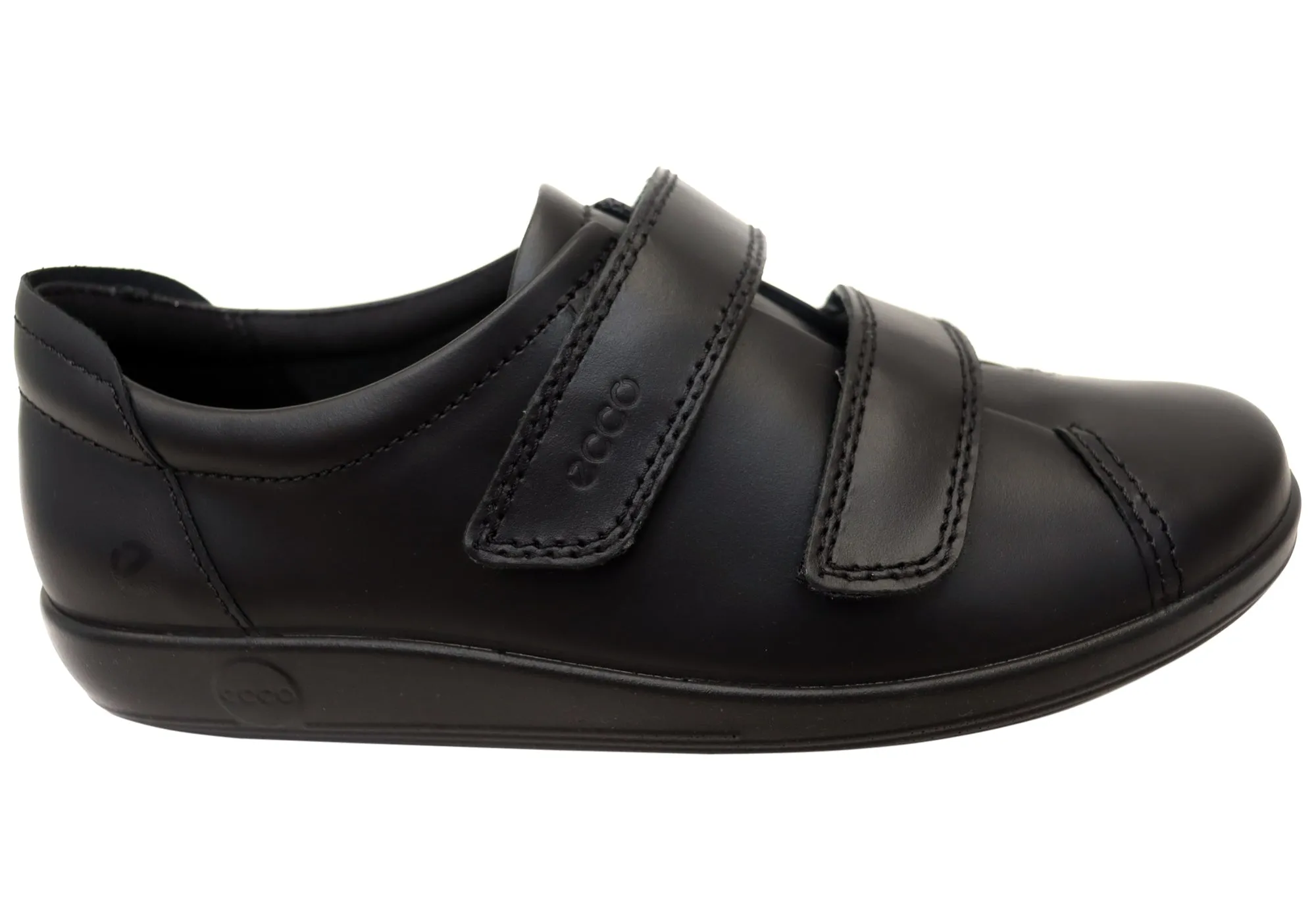 Comfort Walk ECCO Soft 2.0 Womens Adjustable Straps Leather Walking Shoes