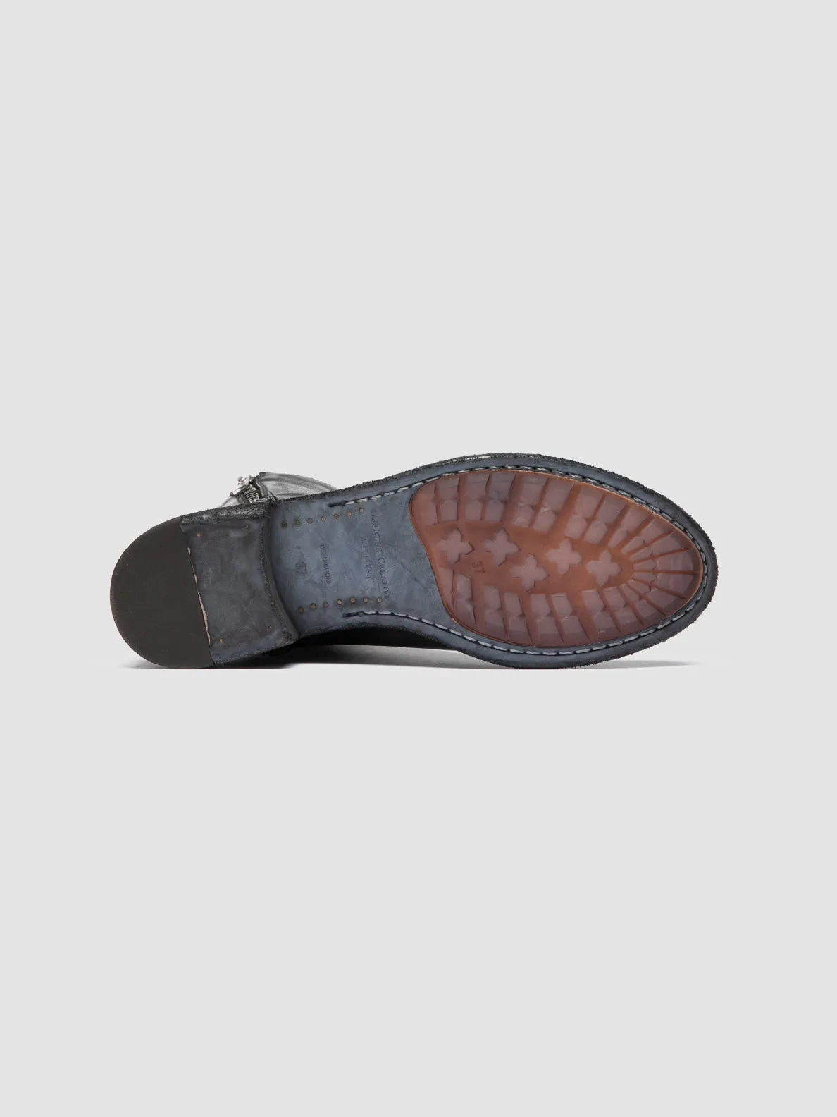 LISON 066 - Grey Leather Zipped Boots Relaxed Cushion