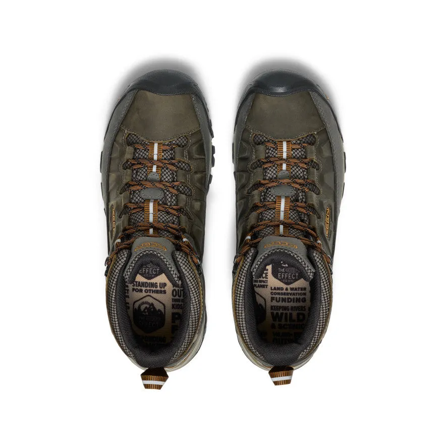 Men's Targhee III Waterproof Mid Wide  |  Black Olive/Golden Brown Nature Ground Adventure Ready