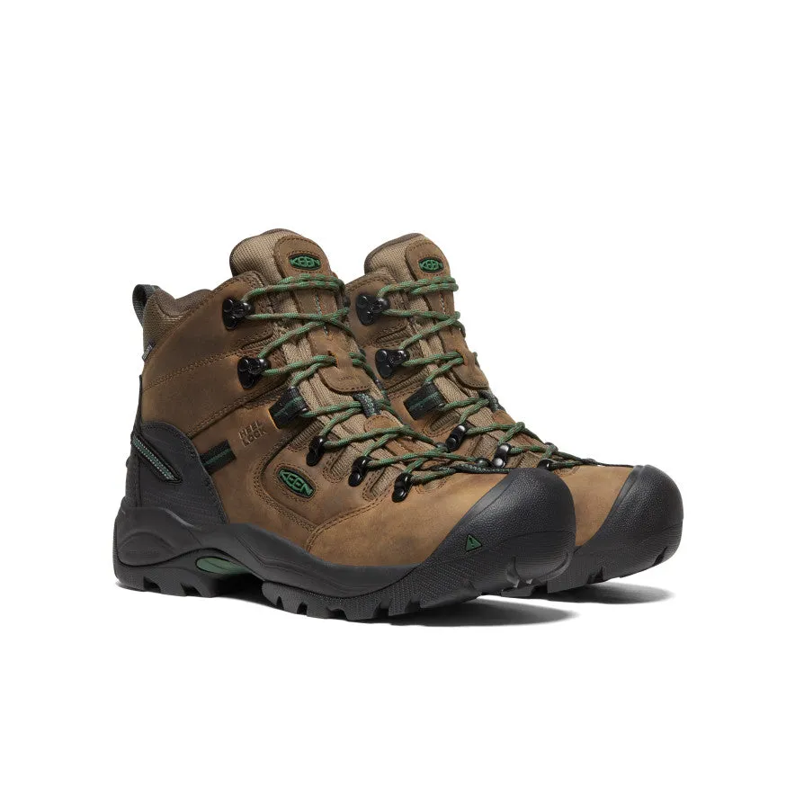 Eco Friendly Crisp Edge Men's Pittsburgh Energy 6" Waterproof Boot (Carbon Toe)  |  Cascade Brown/Greener Pastures
