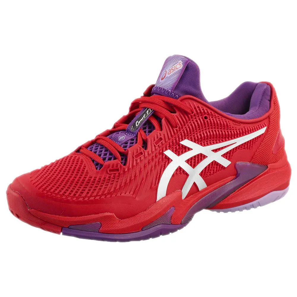 Asics Men's Court FF 3 Novak - Classic Red/White Quick Adjustment Structured wear