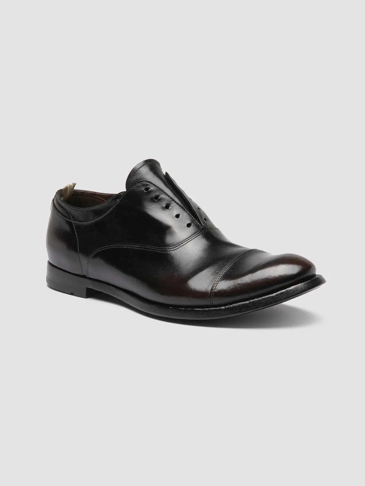 Long Term Premium Leather Look ANATOMIA 08 - Brown Leather Oxford Shoes