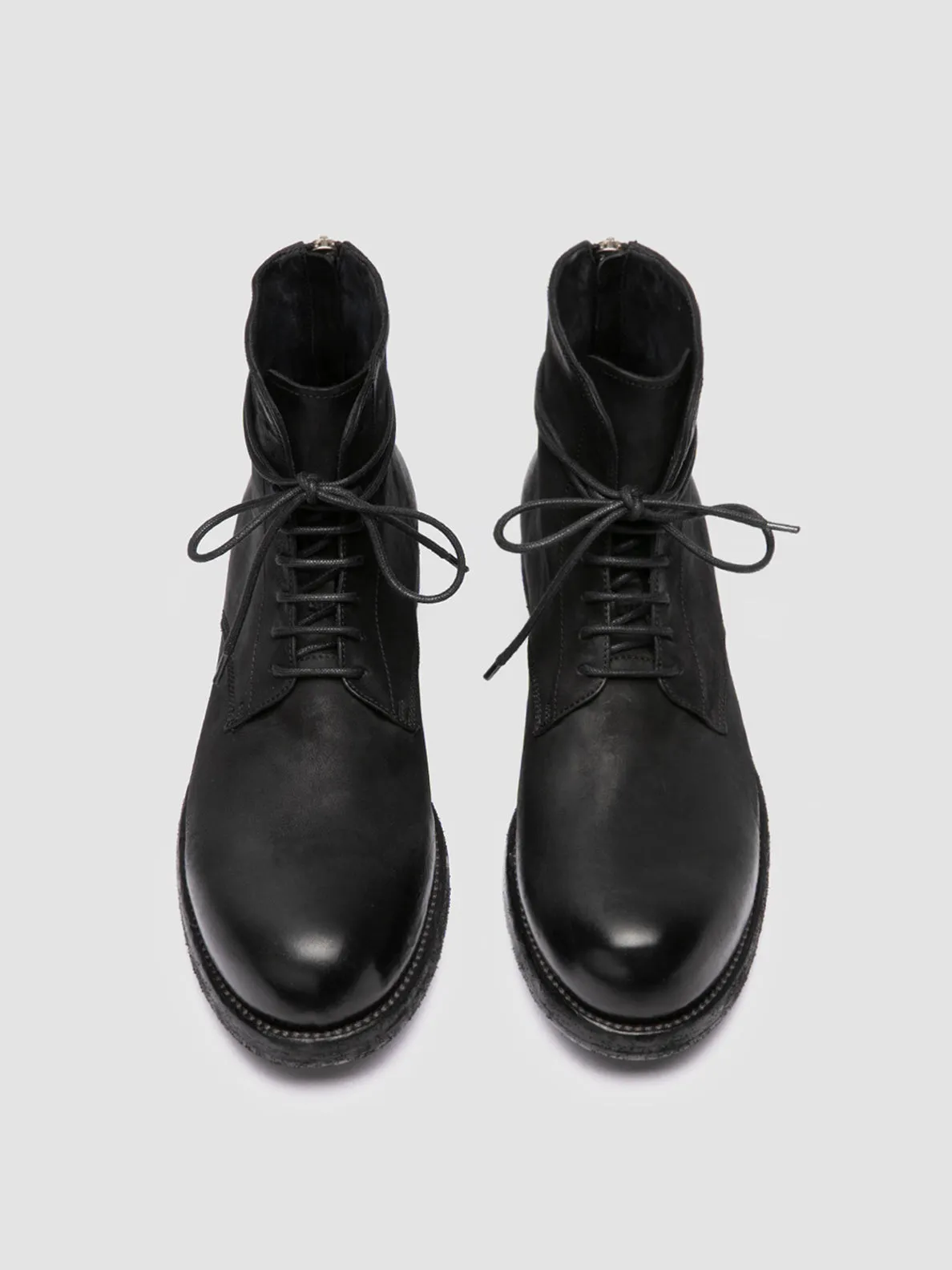 BULLA DD 102 - Black Leather Lace-up Boots High Ankle Classy durability