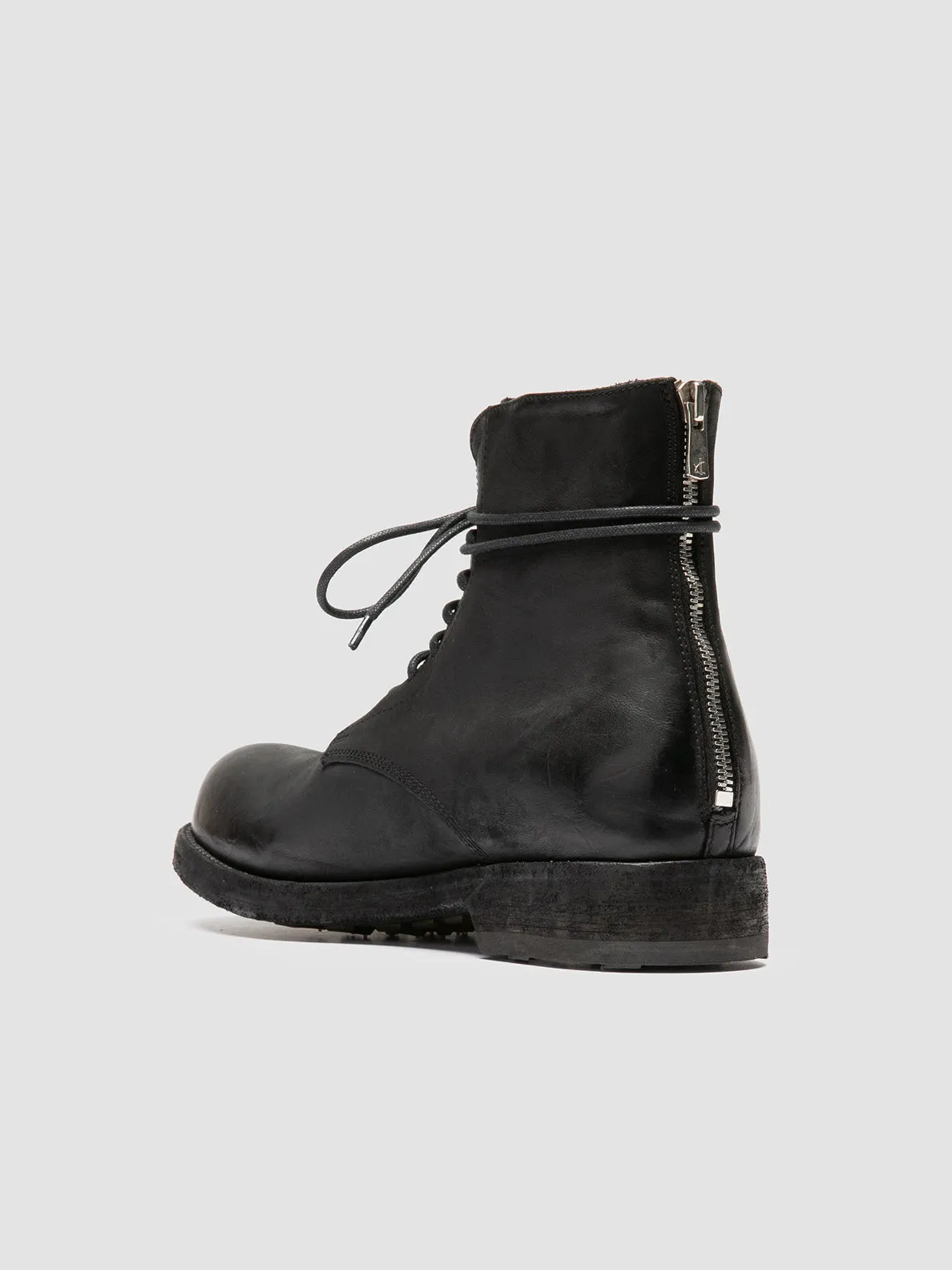 Padded look Energy Run BULLA DD 102 - Black Leather Lace-up Boots