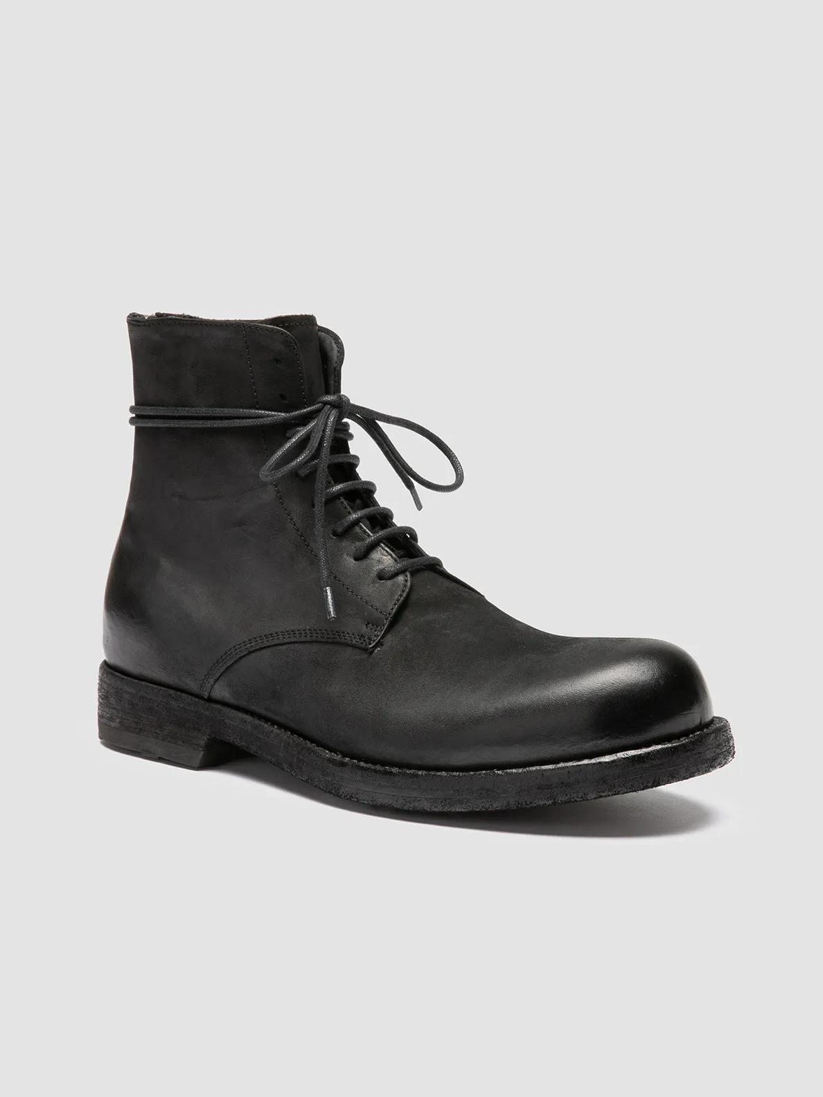 Boosted look Padded chic BULLA DD 102 - Black Leather Lace-up Boots