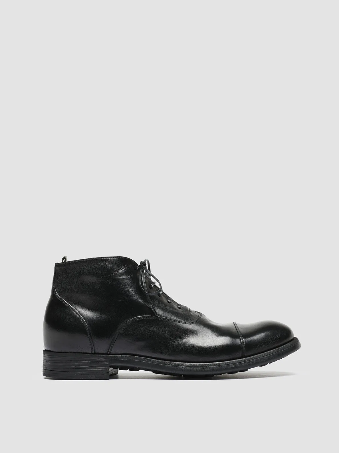 Support frame Air Circulation CHRONICLE 057 - Black Leather Lace Up Boots