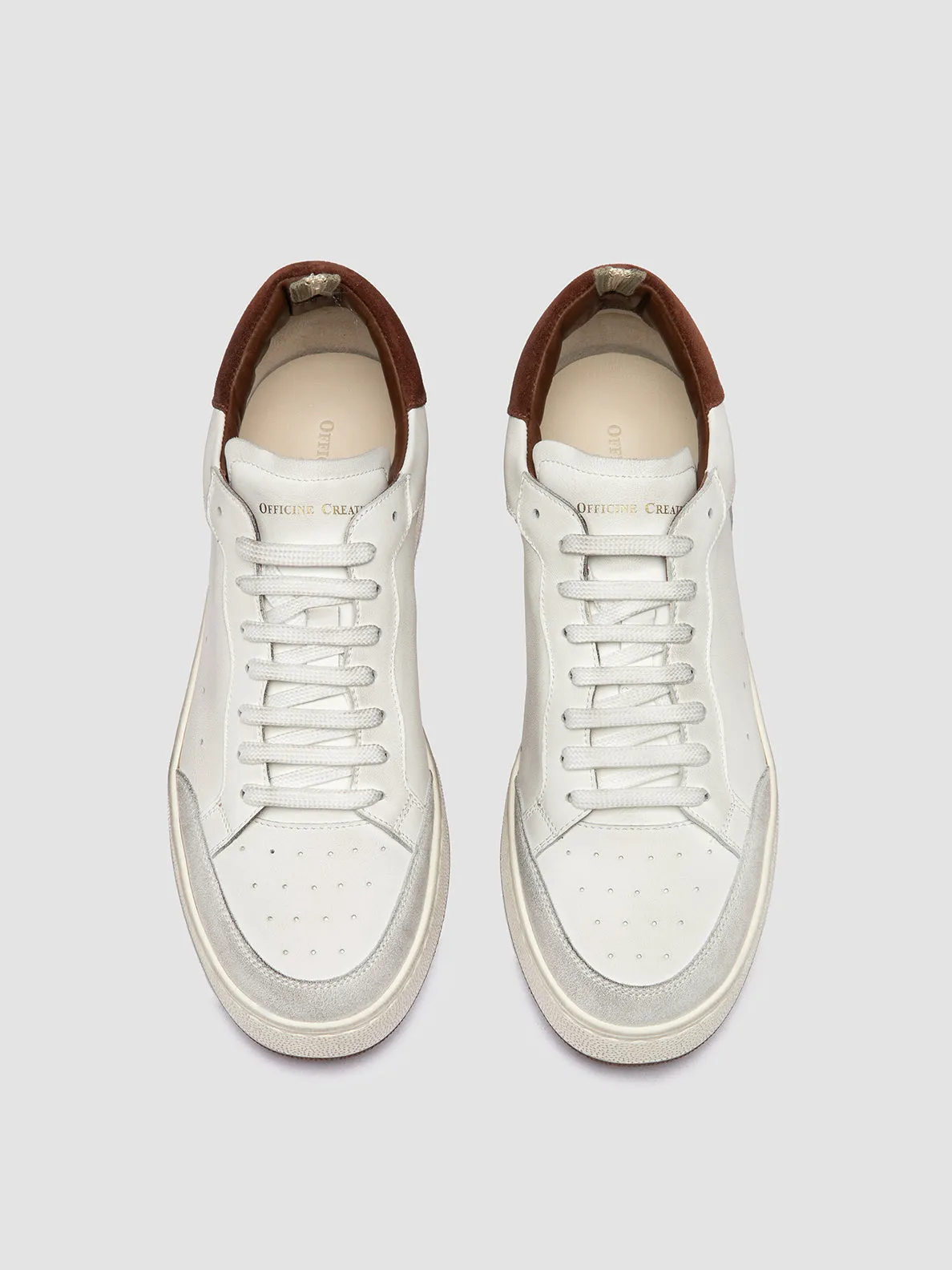 Luxurious lining THE ANSWER 007 - White Leather and Suede Sneakers