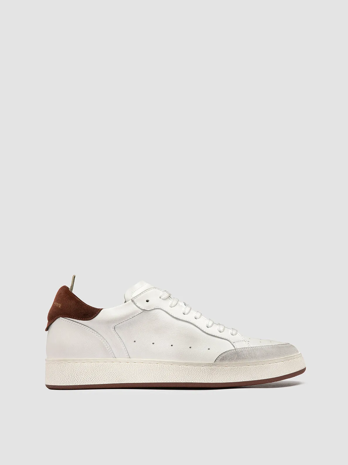 THE ANSWER 007 - White Leather and Suede Sneakers Foot Fresh