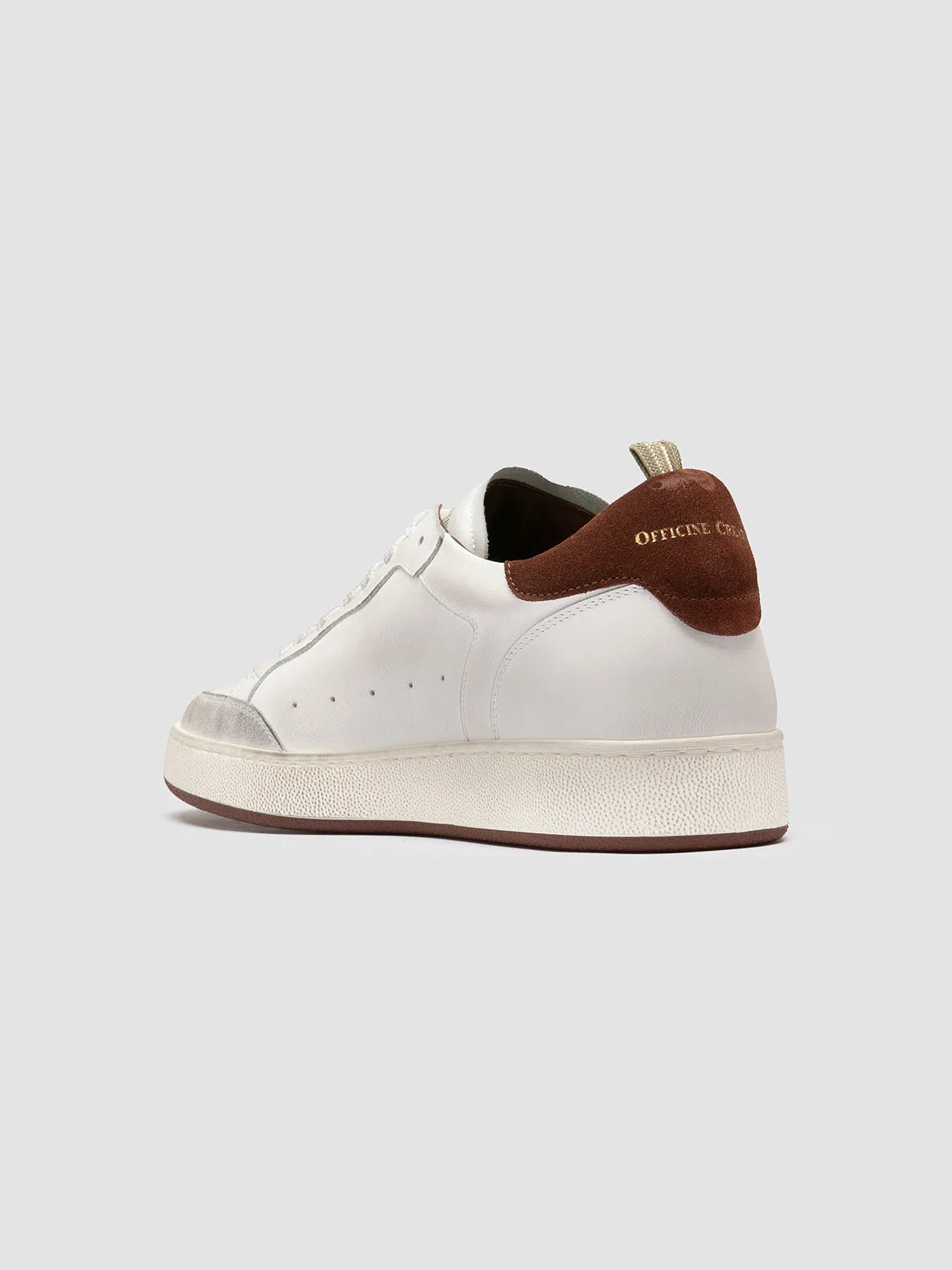 Stylish Wear Secure look THE ANSWER 007 - White Leather and Suede Sneakers