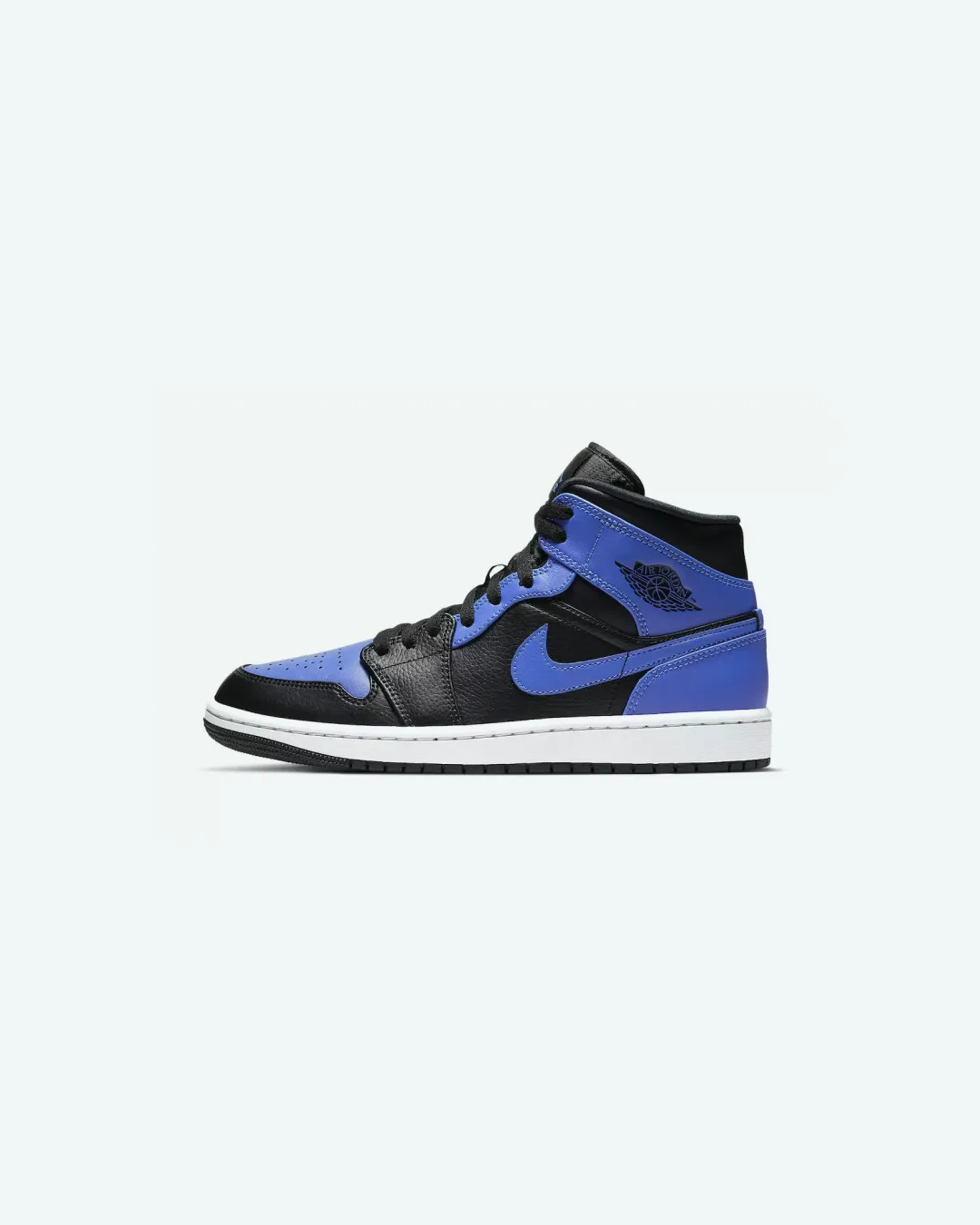 Nike Air Jordan 1 Mid Hyper Royal Black White Outdoor Fast Go