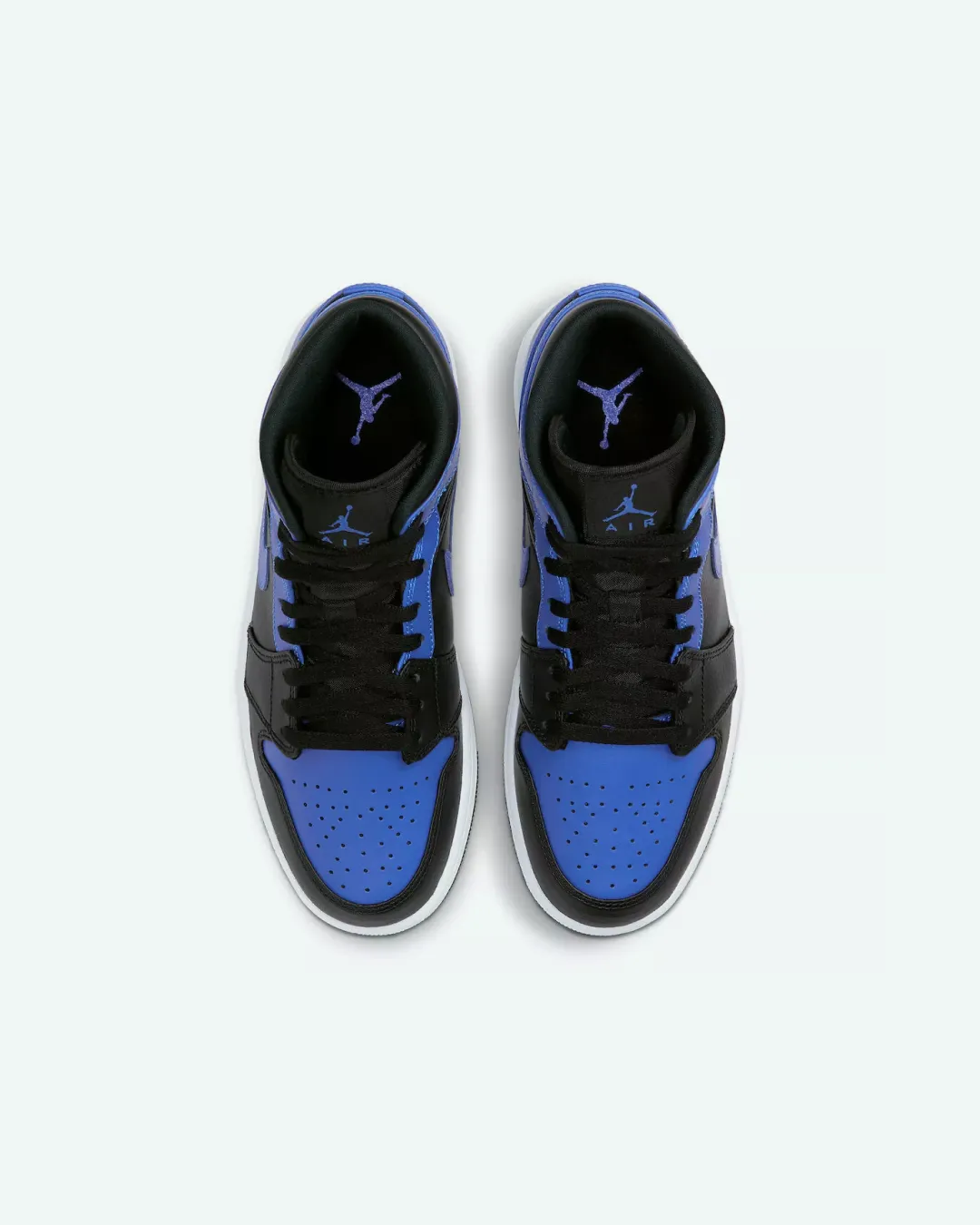Nike Air Jordan 1 Mid Hyper Royal Black White Love Glow
