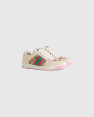 Neutral Glow Autumn Cool Gucci Women's Screener GG 'Pink' Sneaker with Crystals