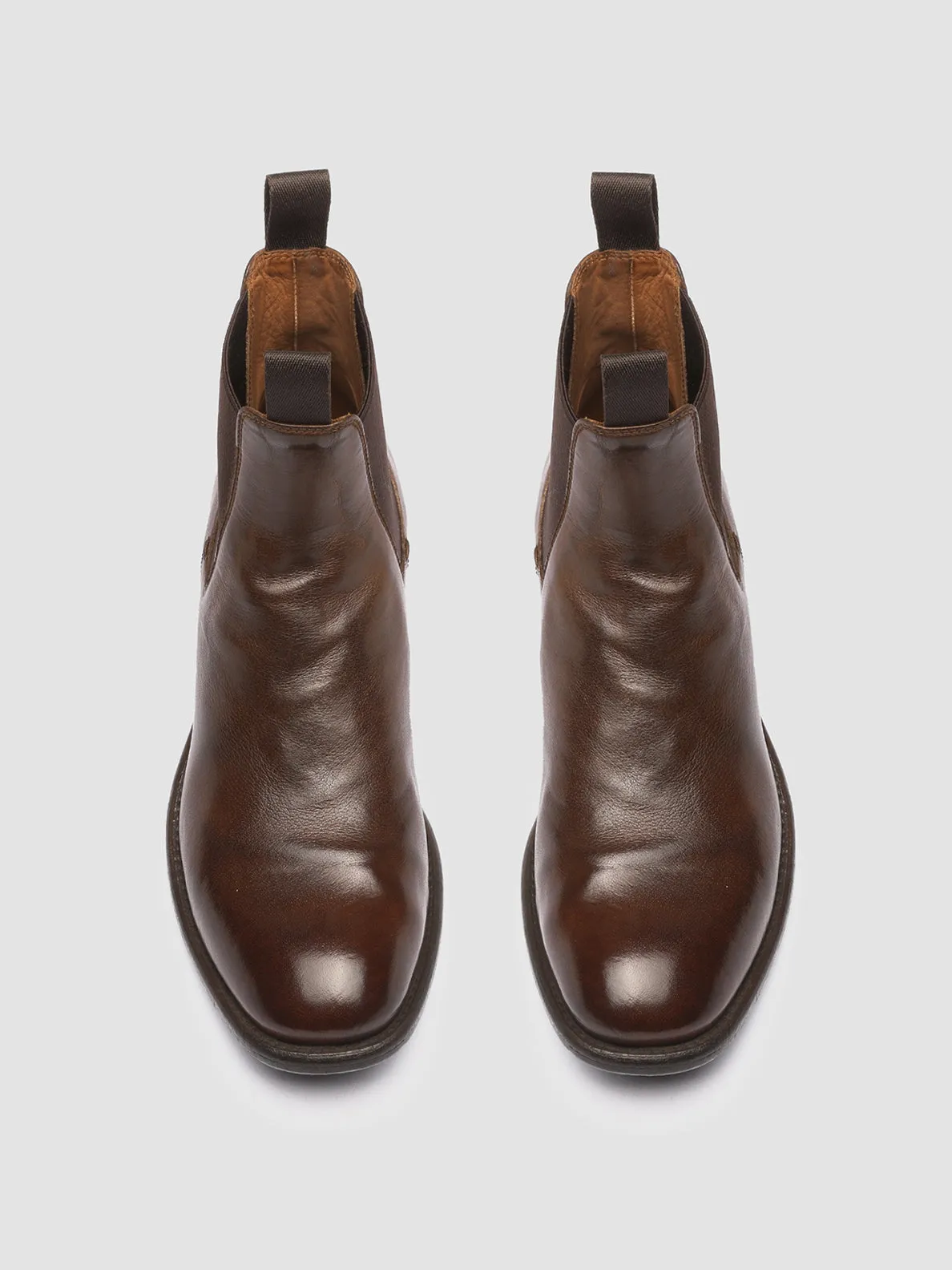 CALIXTE 004 - Brown Leather Chelsea Boots Joint Relief