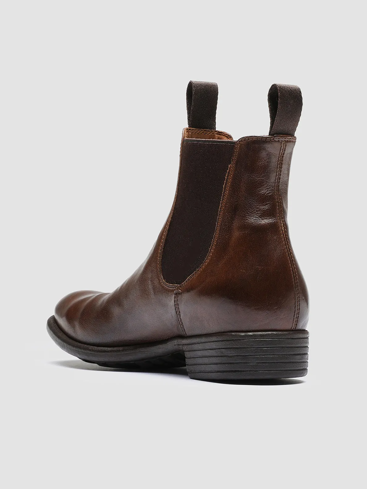 CALIXTE 004 - Brown Leather Chelsea Boots Lifestyle Fit Wave Hike