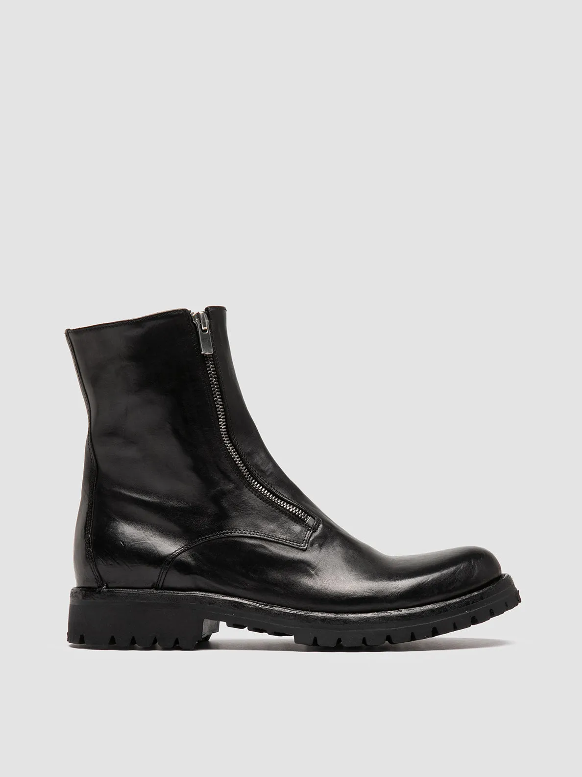 Style Comfort IKONIC 012 - Black Leather Zipped Boots