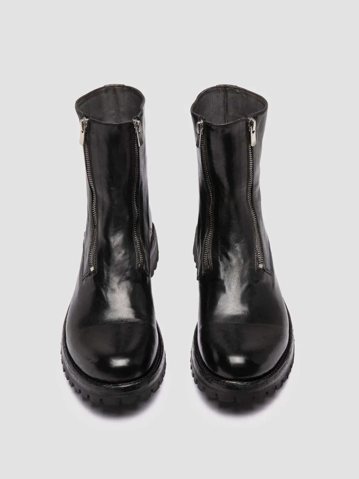 Easy Walk Lightweight Design IKONIC 012 - Black Leather Zipped Boots