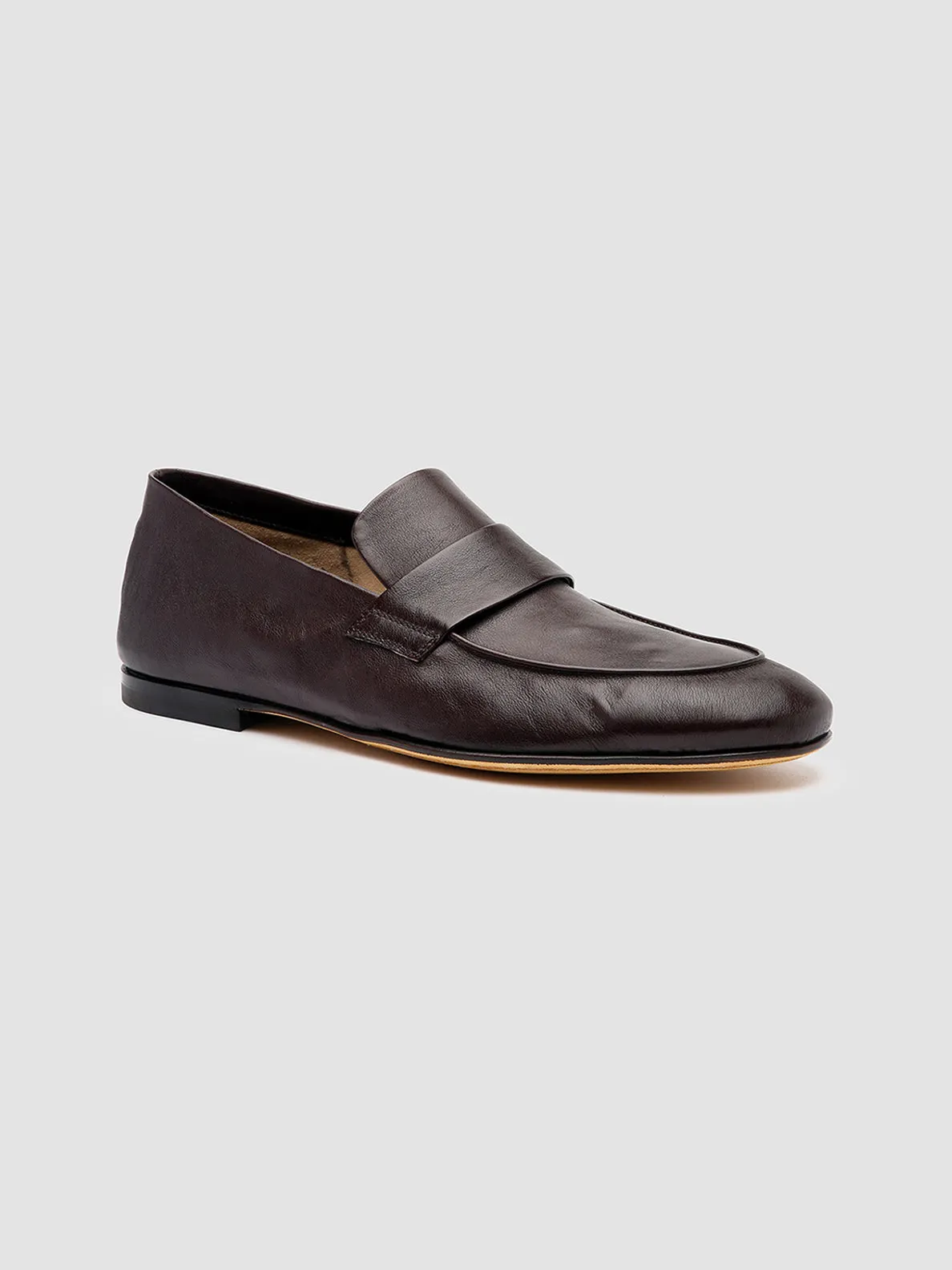Supportive Fit AIRTO 001 - Brown Leather Penny Loafers