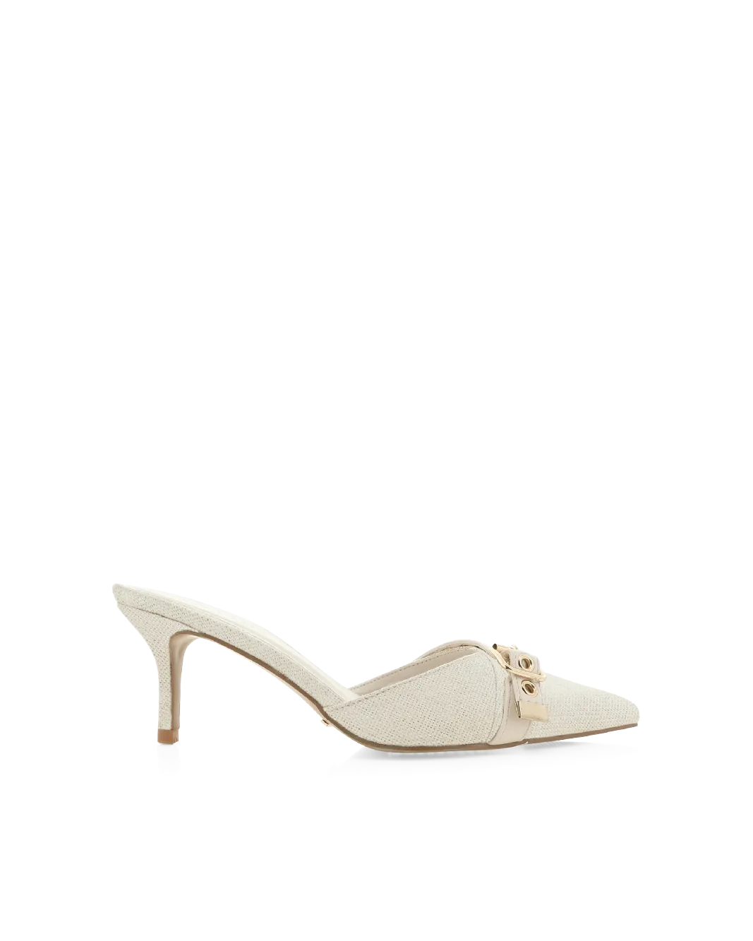 Chic Wedding Sandals Bold Open Toe Heels DAIJA - IVORY LINEN