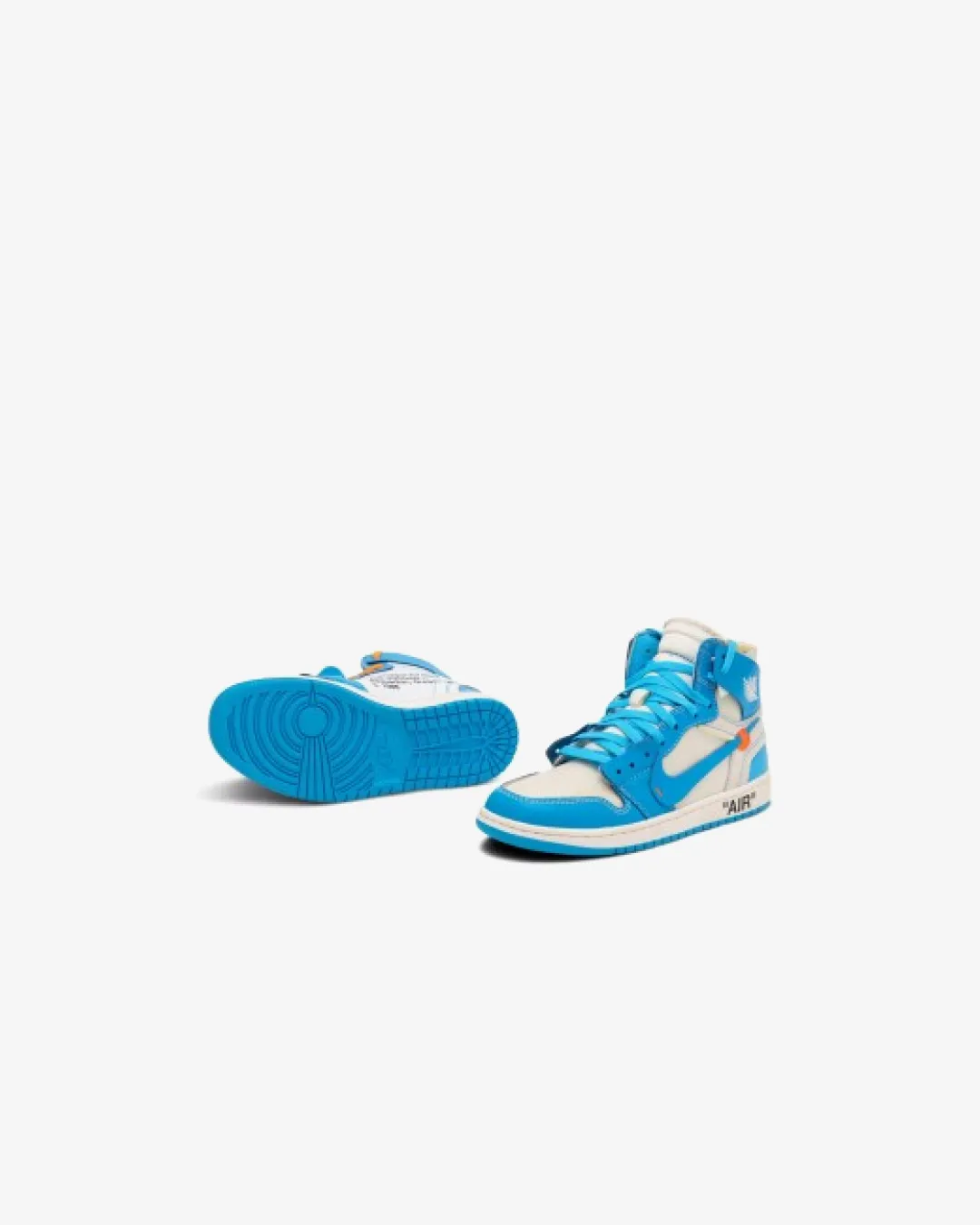 Dream Walk Walking Nike Air Jordan 1 x Off-White NRG ??UNC?? ?C White/Dark Powder Blue