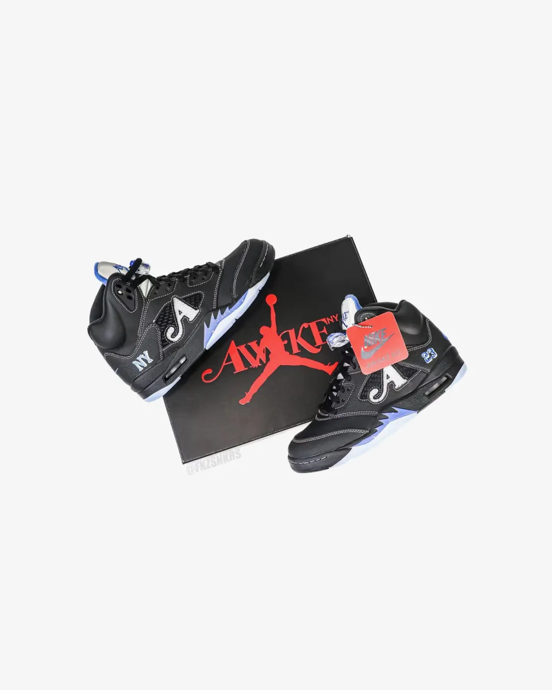 indoor running shoes option heel - cup running shoes Awake NY x Air Jordan 5 "Racer Blue"